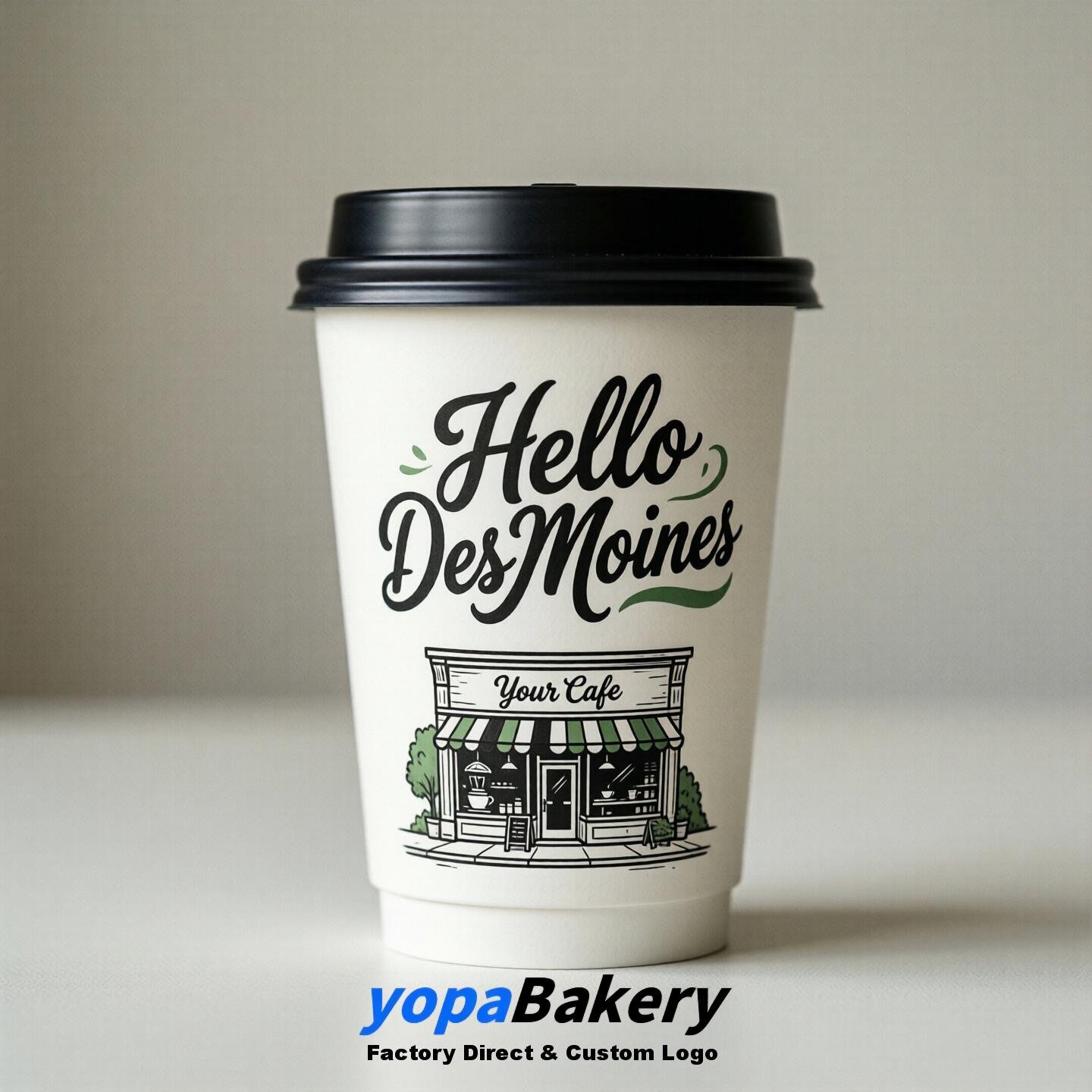 Welcome to Des Moines Printed Paper Coffee Cups | Des Moines Cafe Packaging Designer