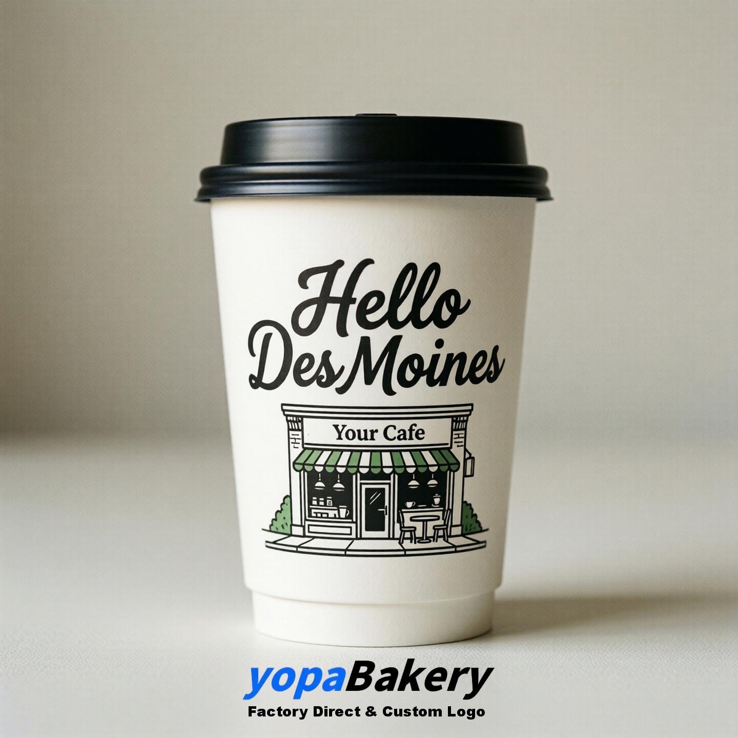 Welcome to Des Moines Printed Paper Coffee Cups | Des Moines Cafe Packaging Designer