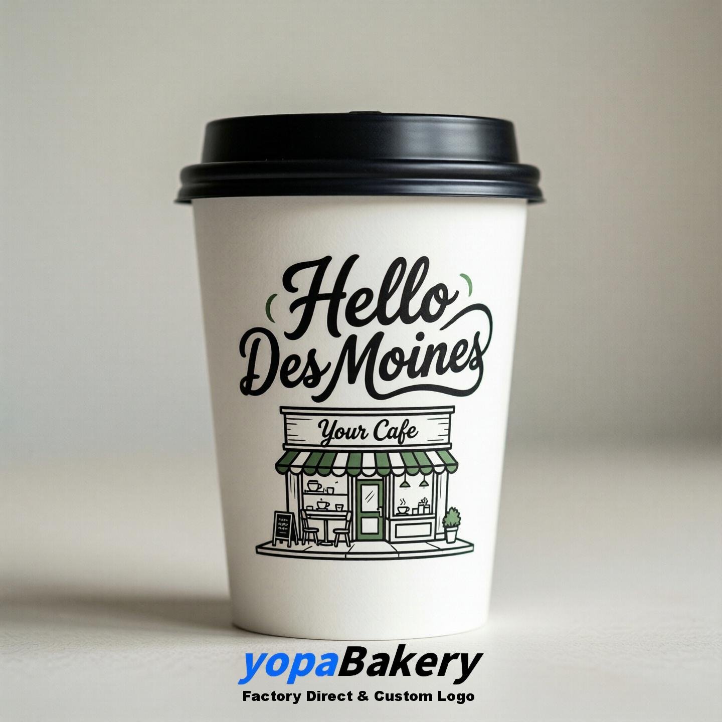 Welcome to Des Moines Printed Paper Coffee Cups | Des Moines Cafe Packaging Designer