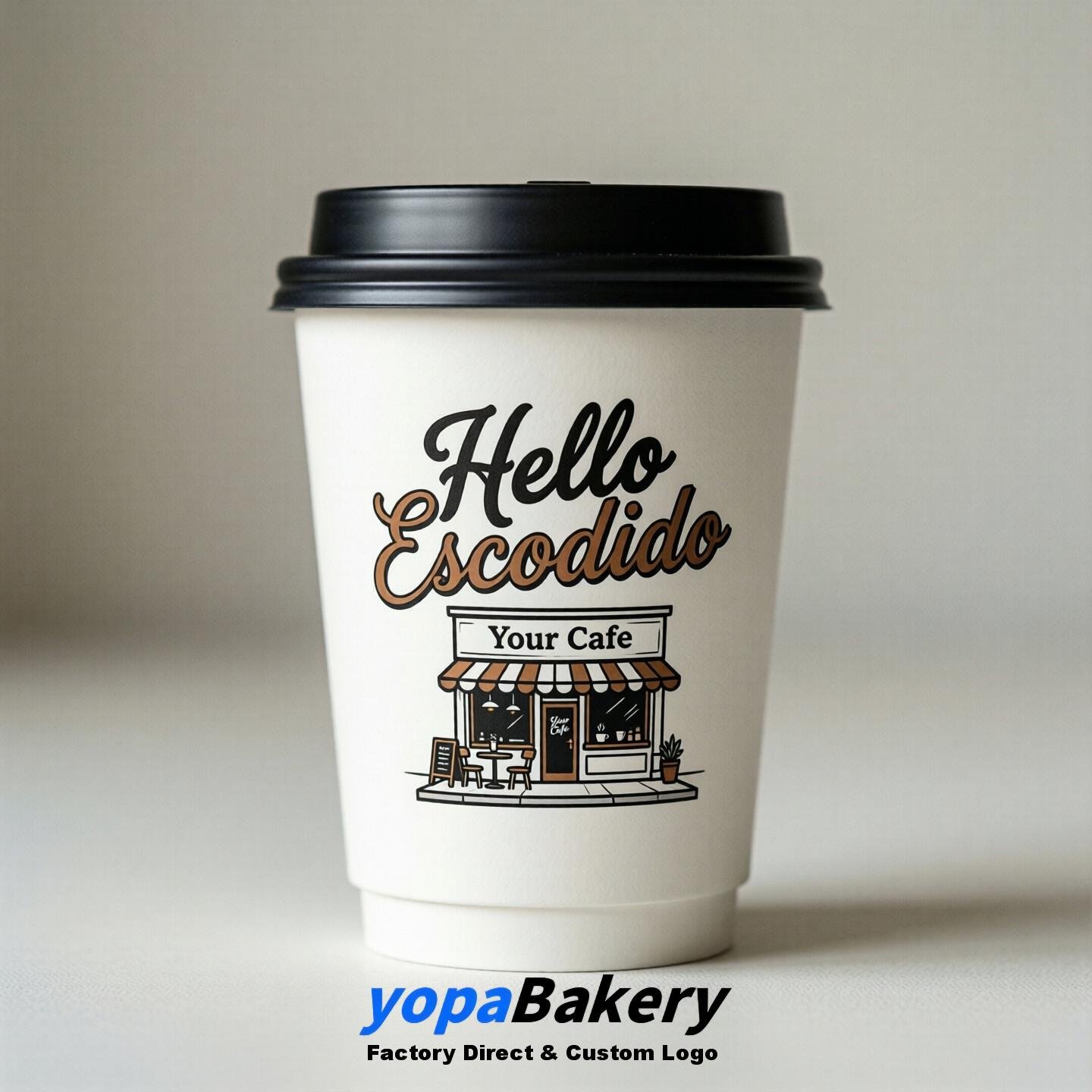 Welcome to Escondido Printed Paper Coffee Cups | Escondido Cafe Packaging Designer