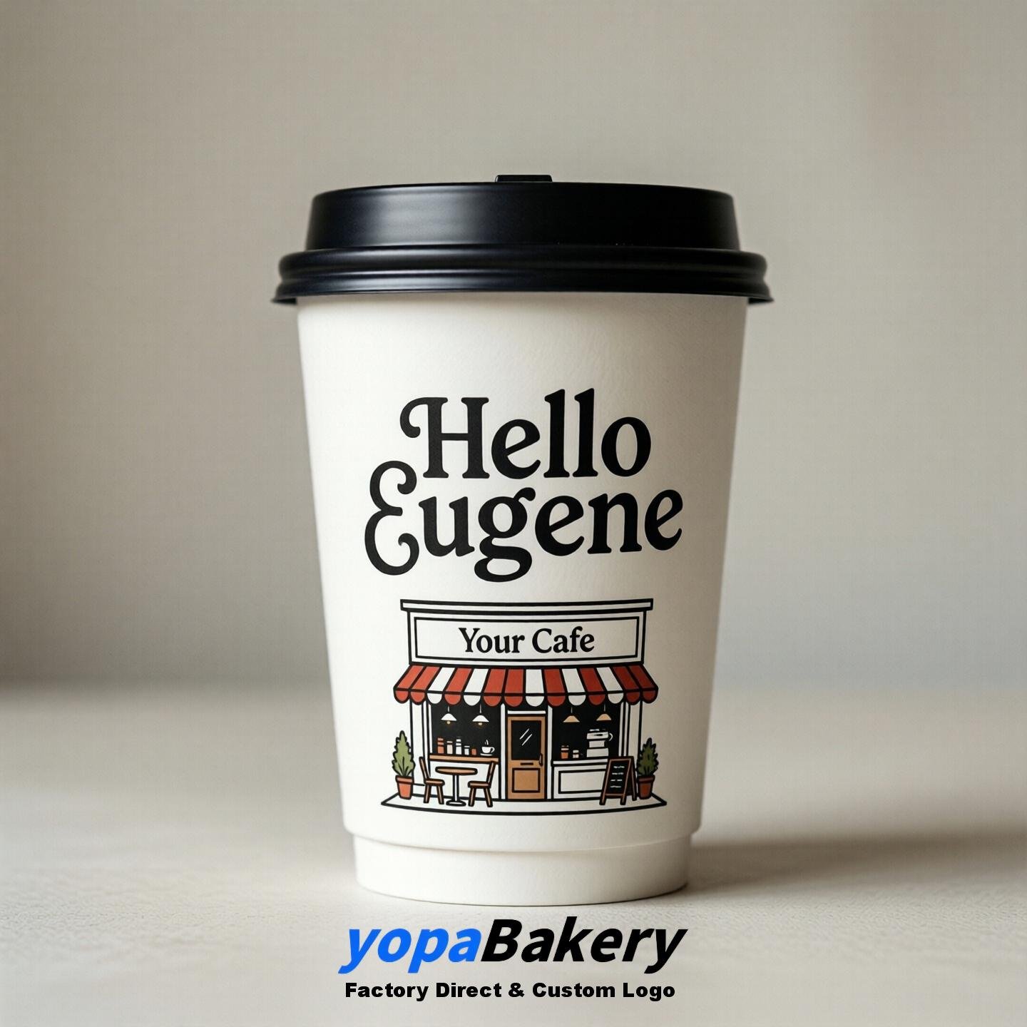 Welcome to Eugene Printed Paper Coffee Cups | Eugene Cafe Packaging Designer