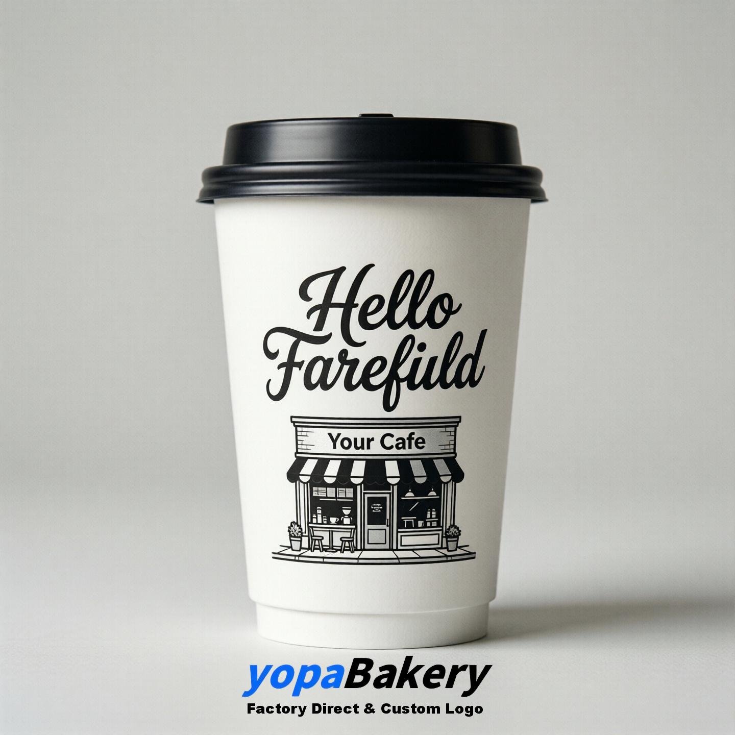 'Welcome to Fairfield' Paper Coffee Cups | Fairfield Cafe Packaging Design Firm