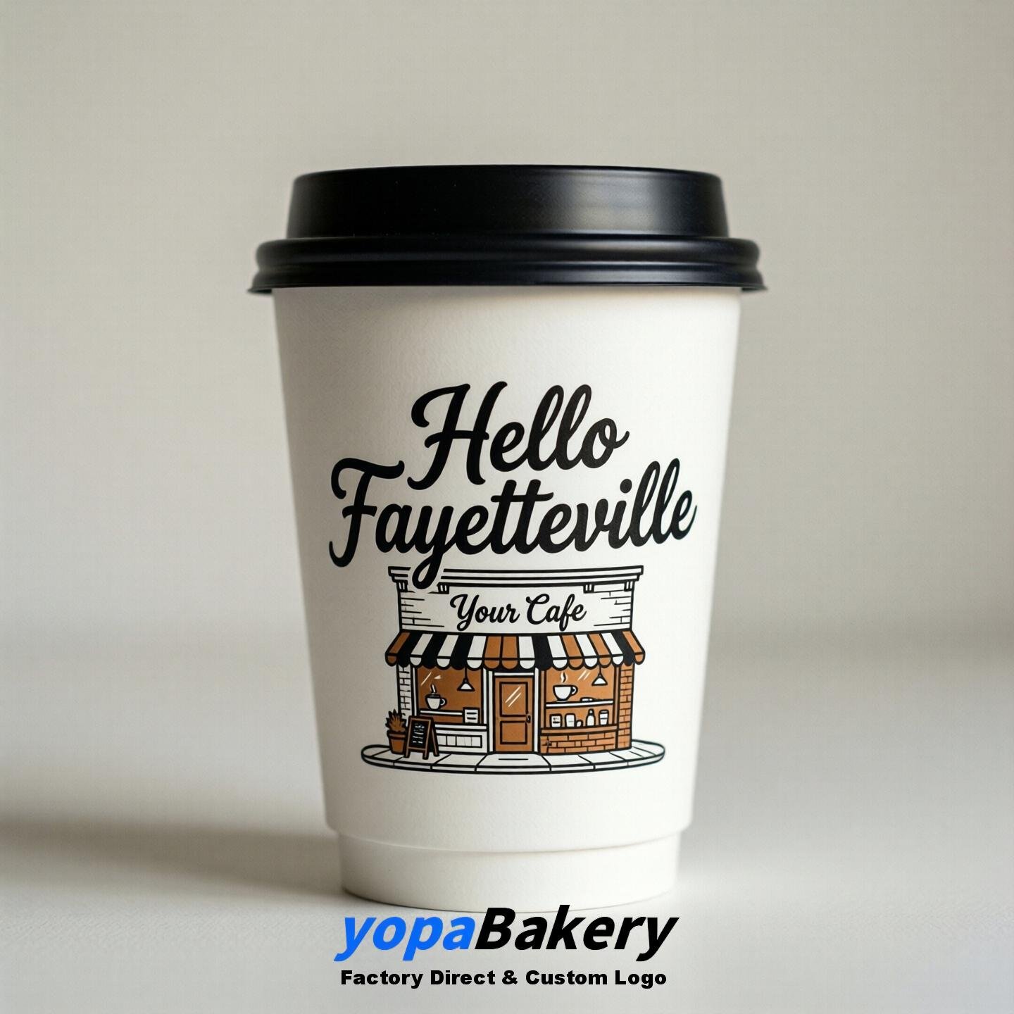 Welcome to Fayetteville Printed Paper Coffee Cups | Fayetteville Cafe Packaging Designer