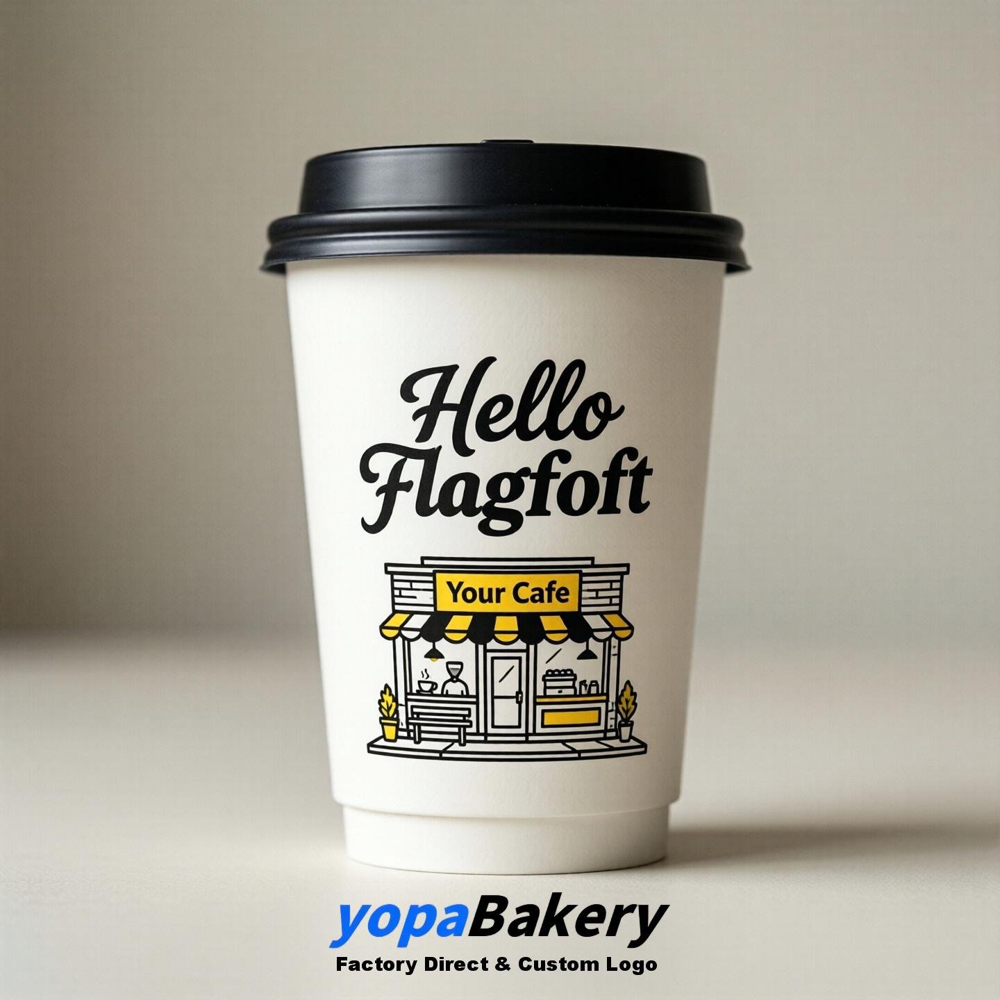 'Hello Flagstaff' Paper Coffee Cups | Flagstaff Cafe Packaging Design Agency
