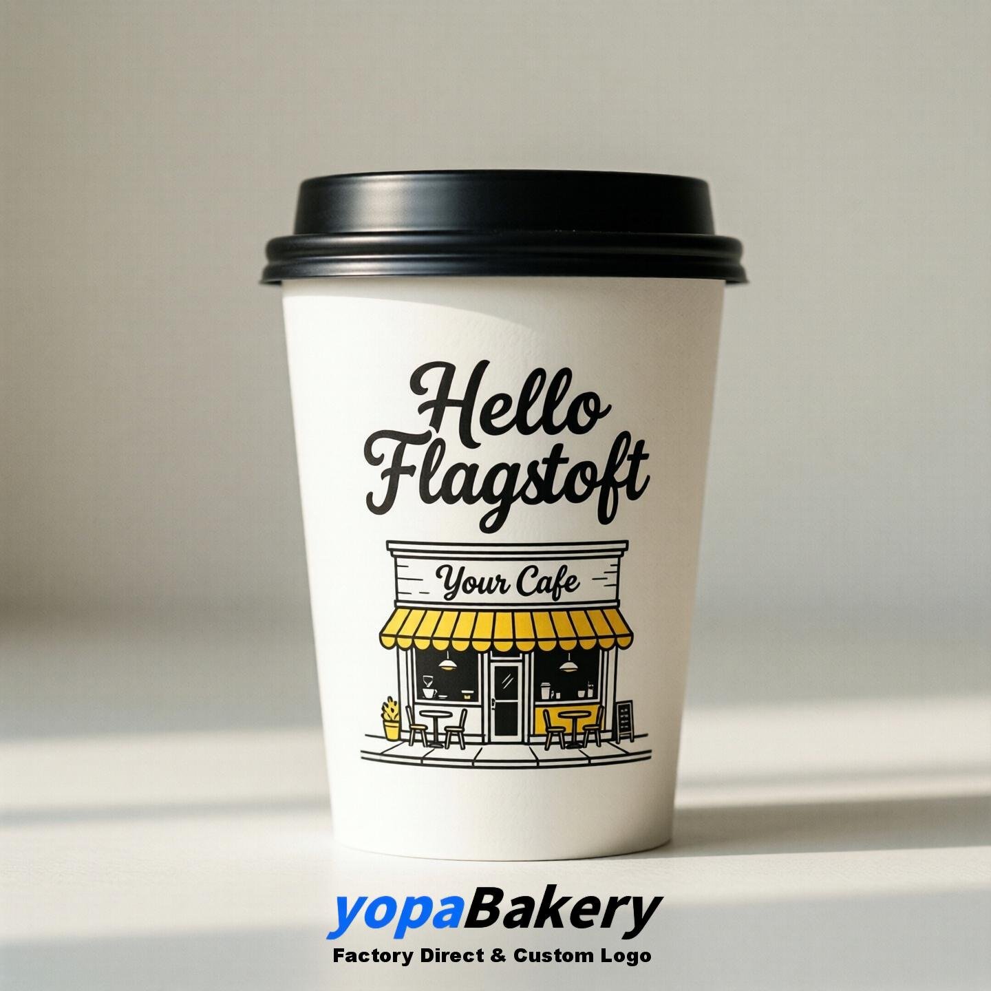 'Hello Flagstaff' Paper Coffee Cups | Flagstaff Cafe Packaging Design Agency