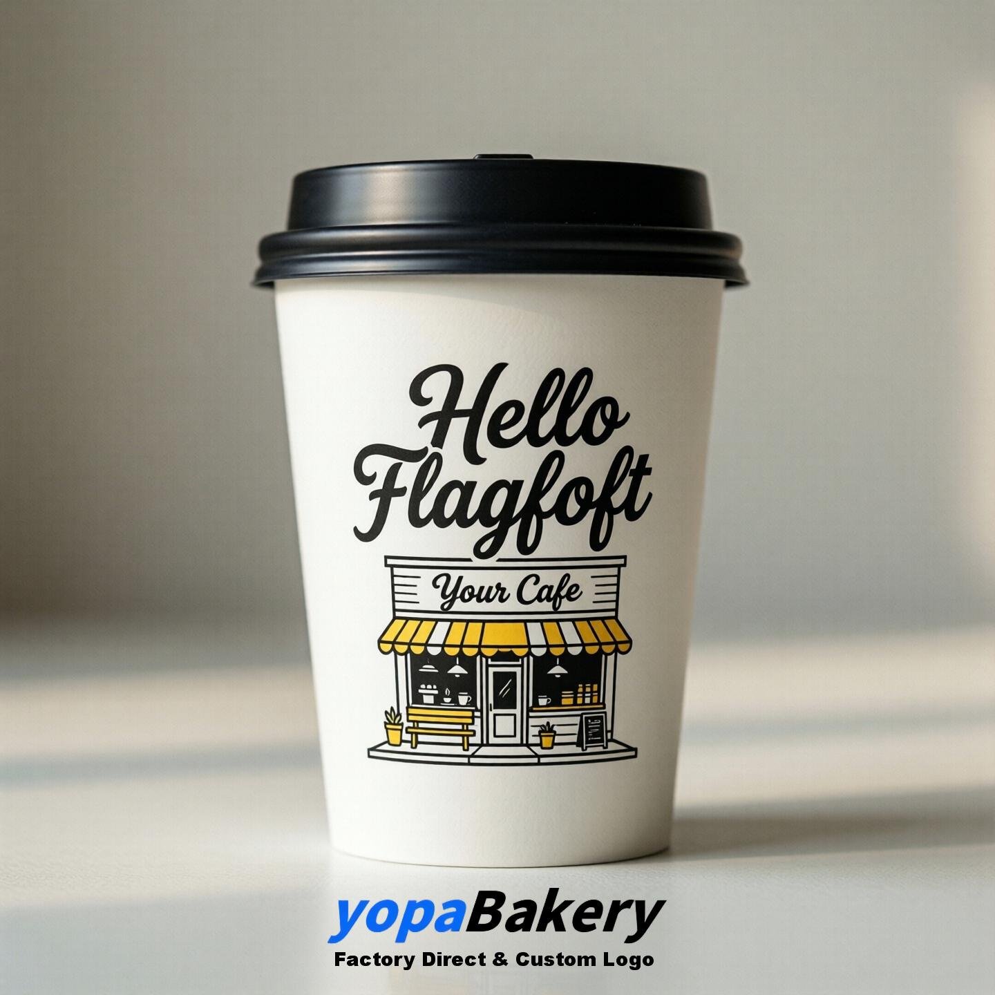 'Hello Flagstaff' Paper Coffee Cups | Flagstaff Cafe Packaging Design Agency