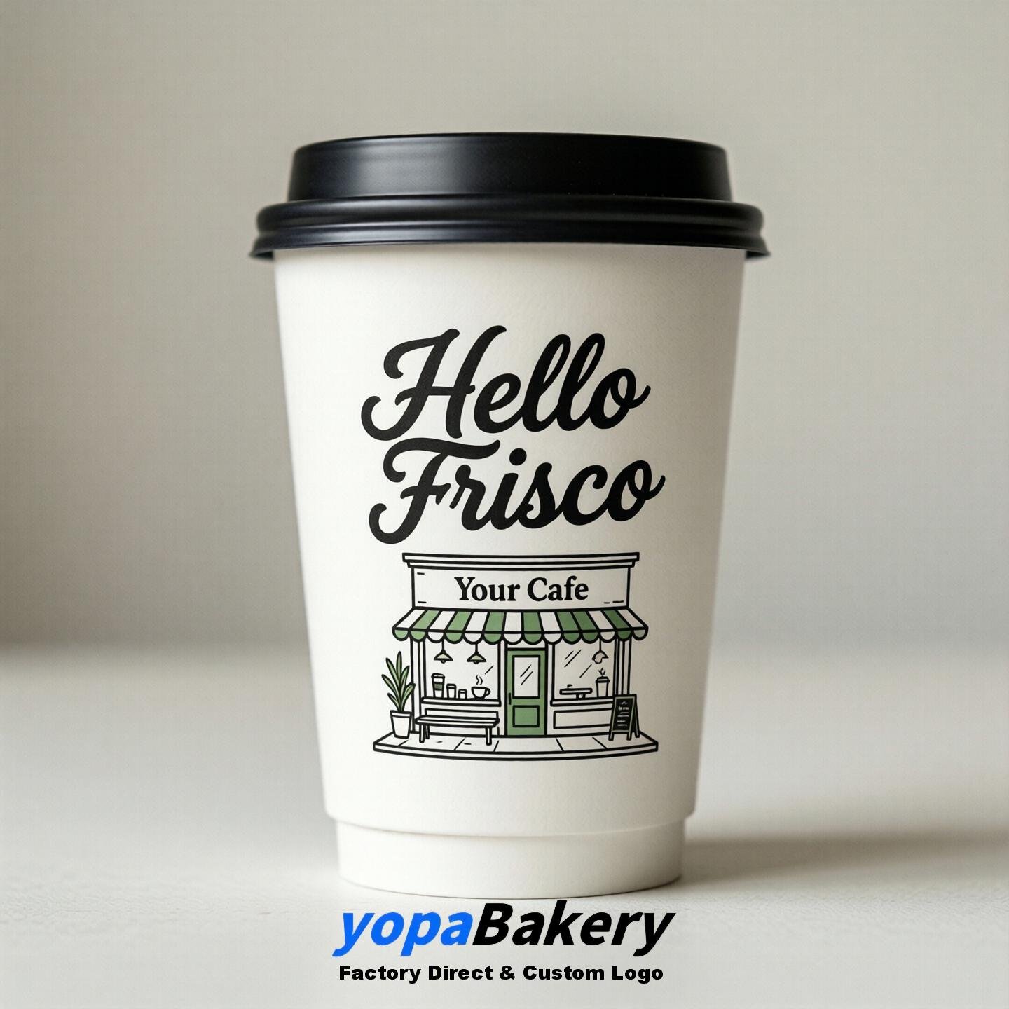 Welcome to Frisco Printed Paper Coffee Cups | Frisco Cafe Packaging Designer