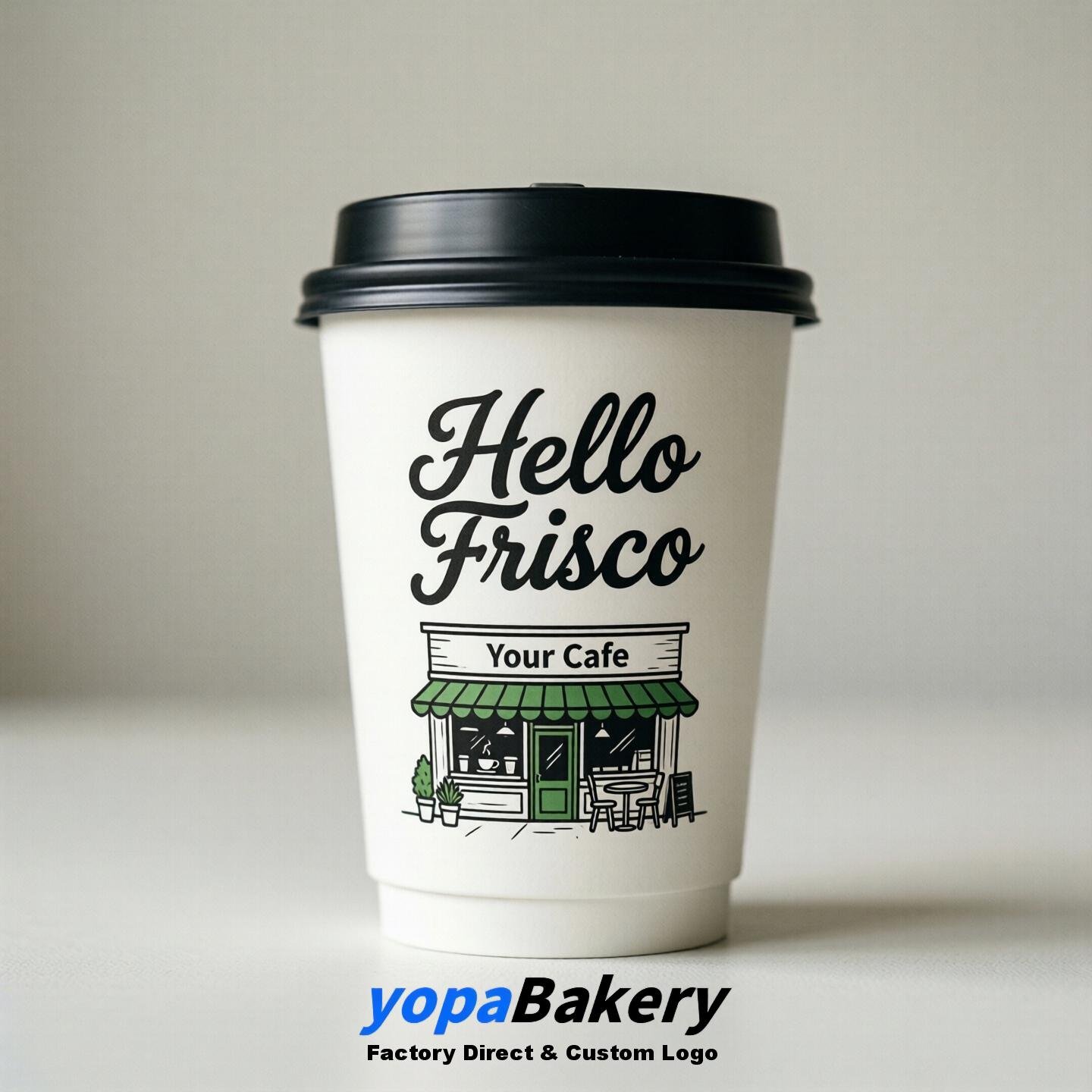 Welcome to Frisco Printed Paper Coffee Cups | Frisco Cafe Packaging Designer