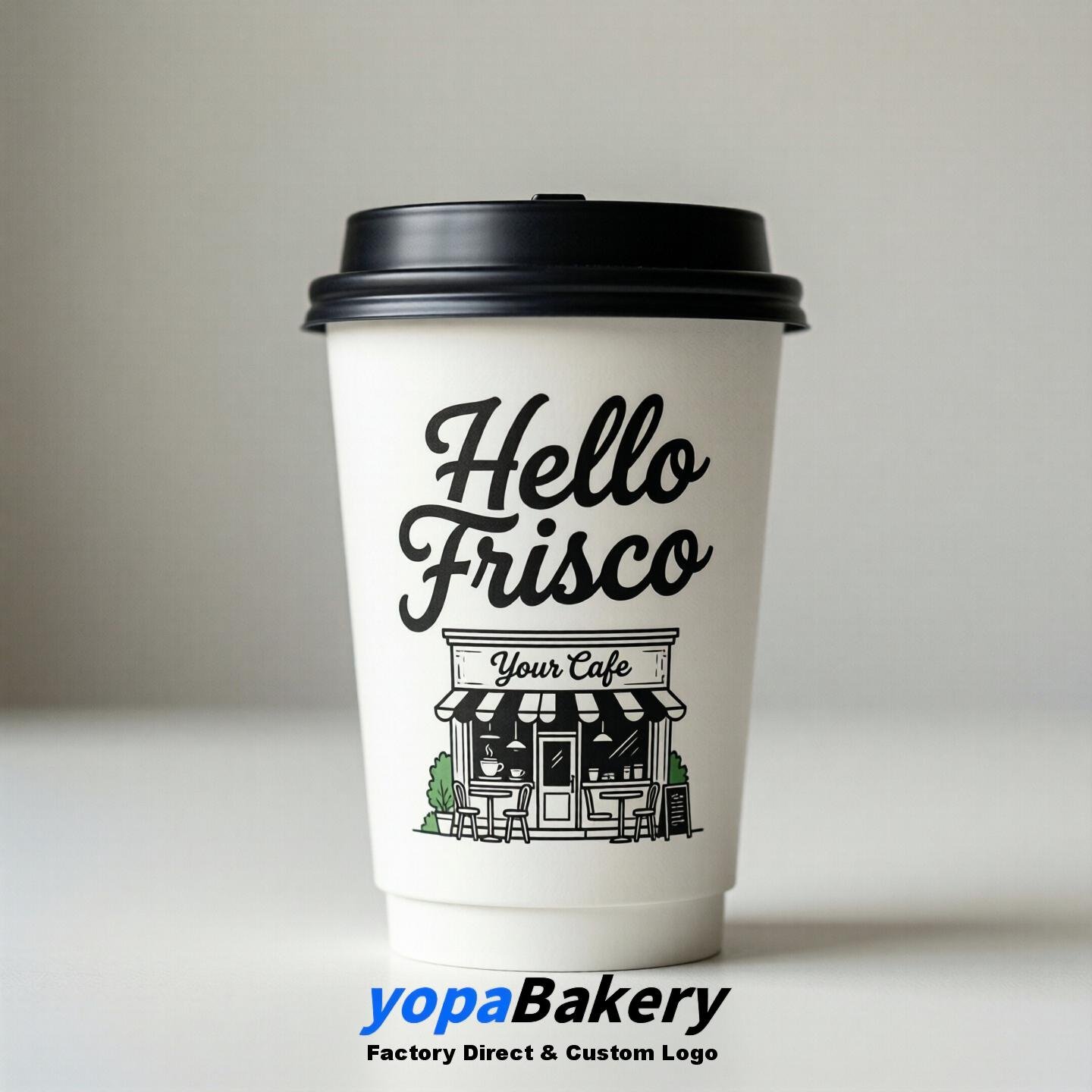 Welcome to Frisco Printed Paper Coffee Cups | Frisco Cafe Packaging Designer