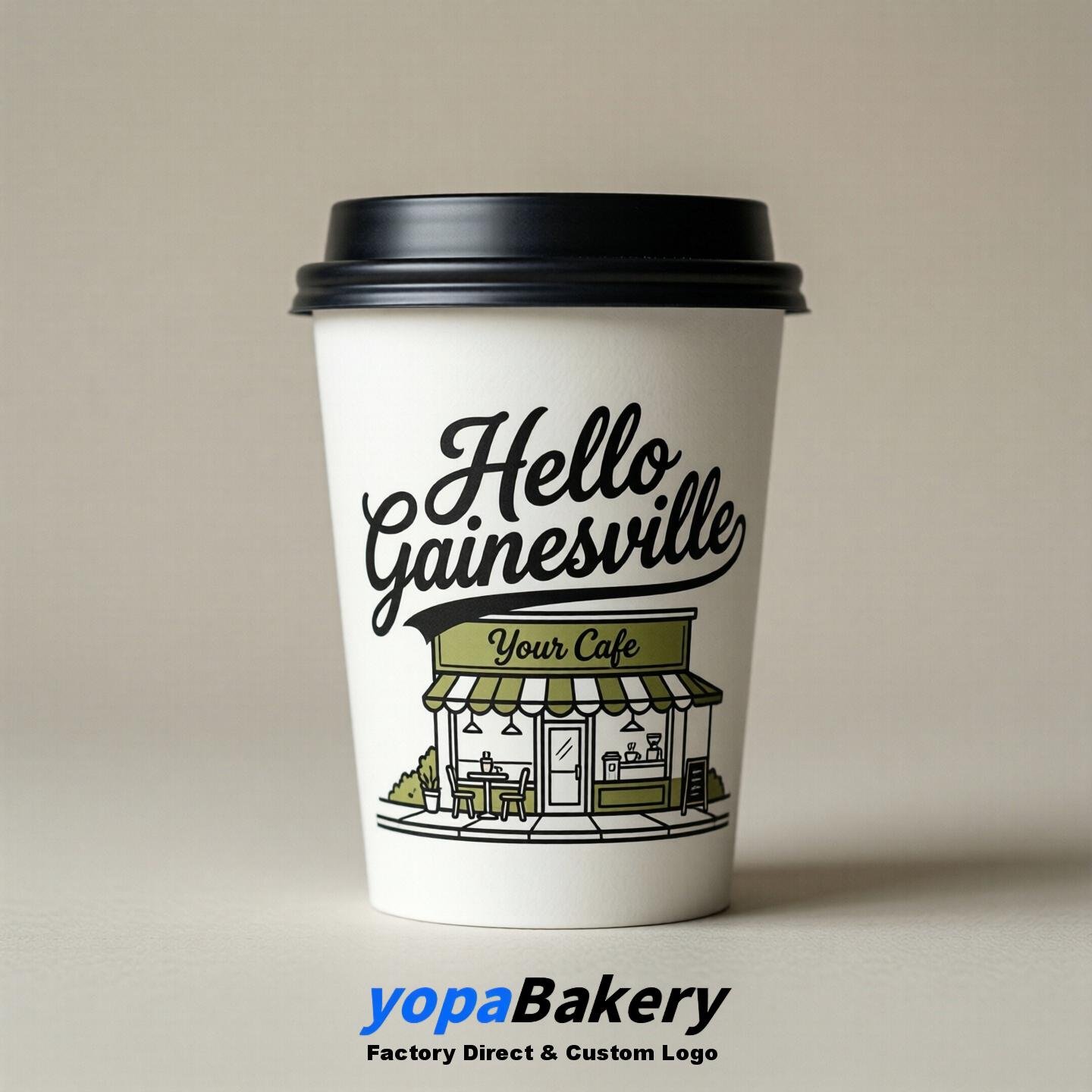 Welcome to Gainesville Printed Paper Coffee Cups | Gainesville Cafe Packaging Designer