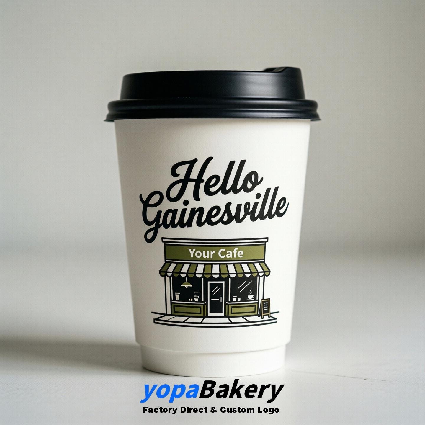 Welcome to Gainesville Printed Paper Coffee Cups | Gainesville Cafe Packaging Designer Welcome to Gainesville Printed Paper Coffee Cups | Gainesville Cafe Packaging Designer