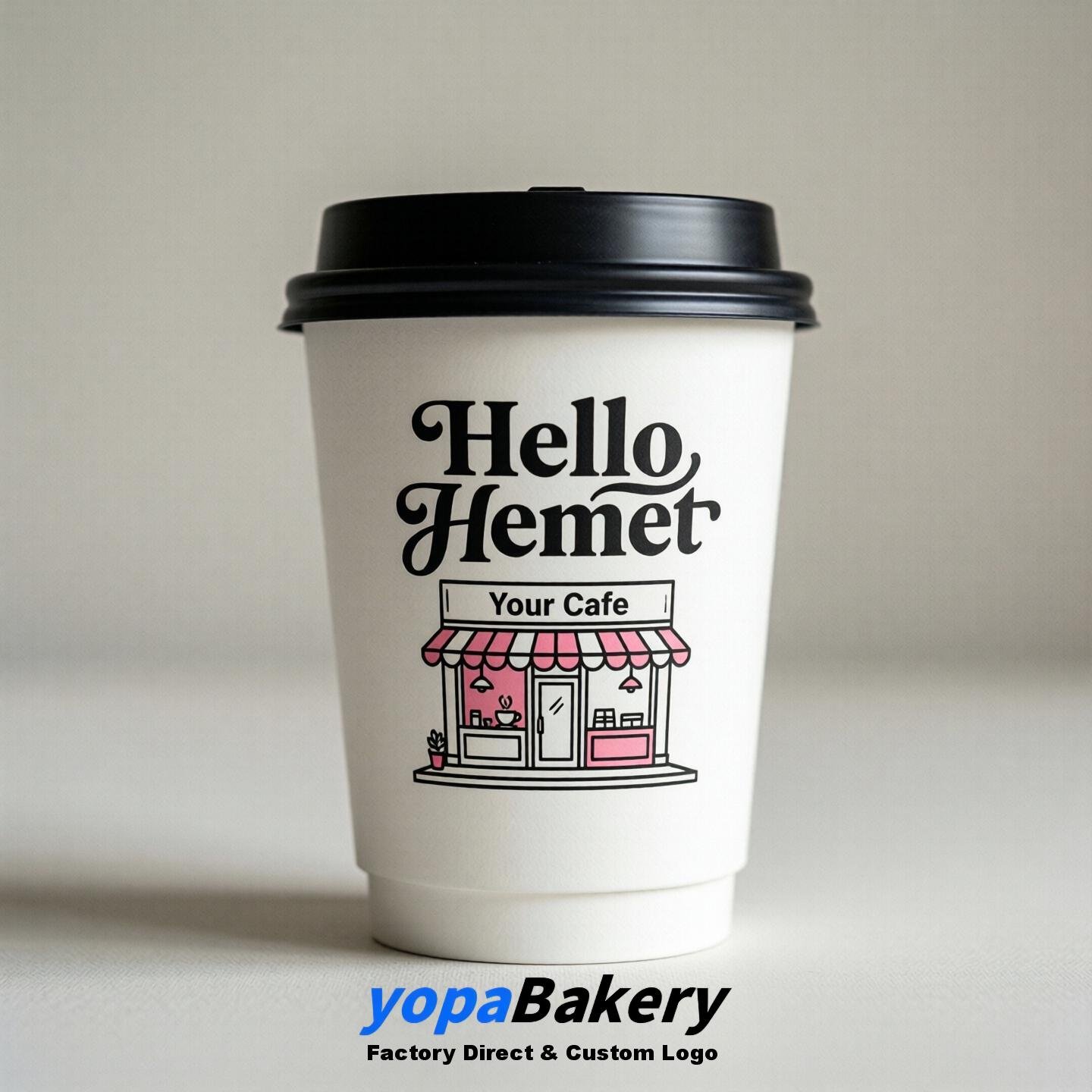 'Hello Hemet' Paper Coffee Cups | Hemet Cafe Packaging Design Agency