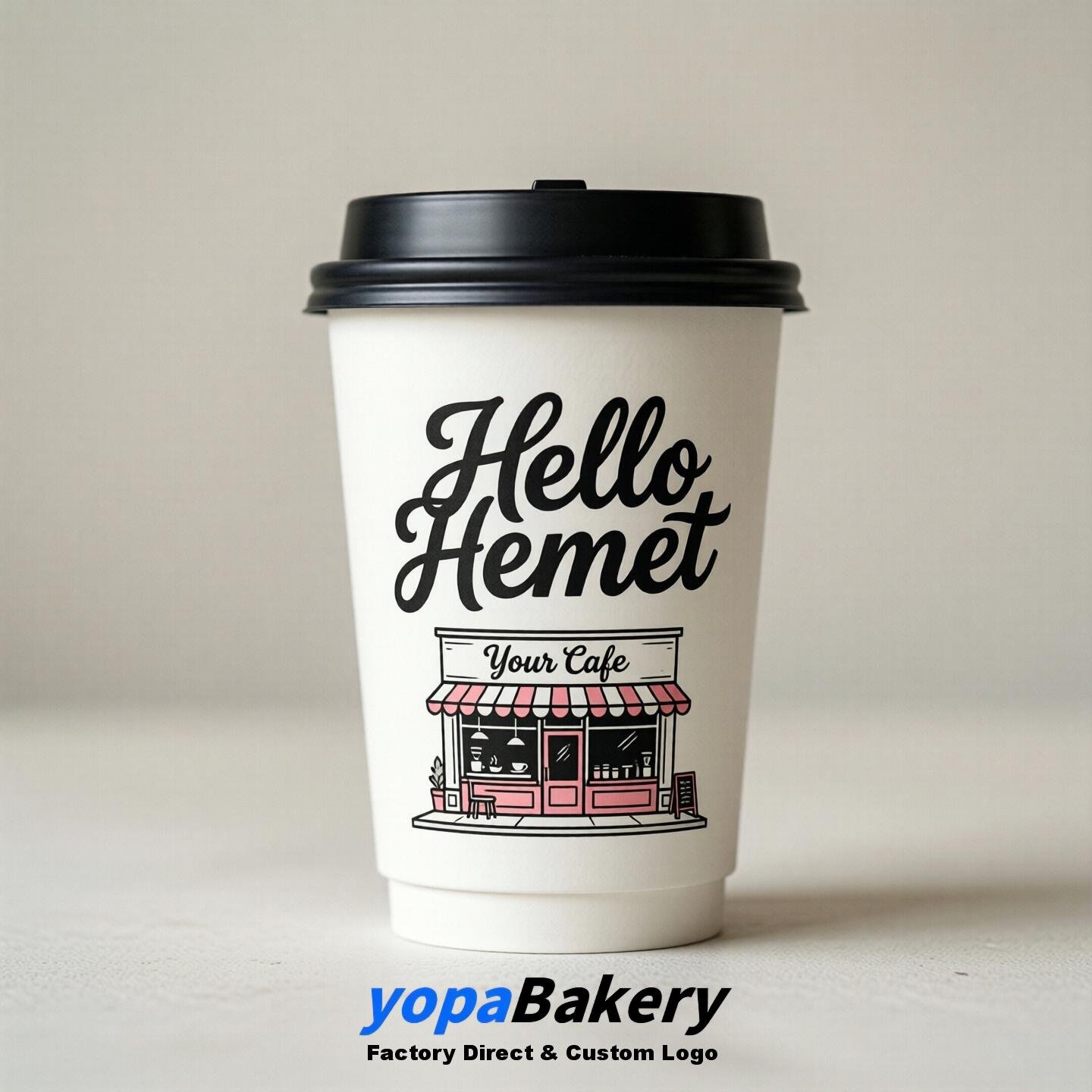 'Hello Hemet' Paper Coffee Cups | Hemet Cafe Packaging Design Agency