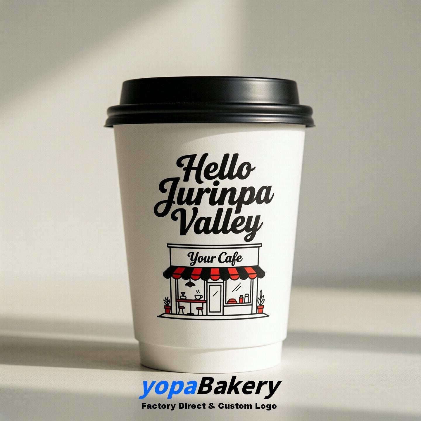 'Welcome to Jurupa Valley' Paper Coffee Cups | Jurupa Valley Cafe Packaging Design Firm