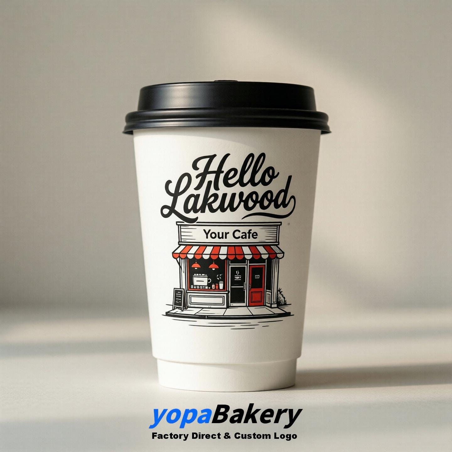 Welcome to Lakewood Printed Paper Coffee Cups | Lakewood Cafe Packaging Designer
