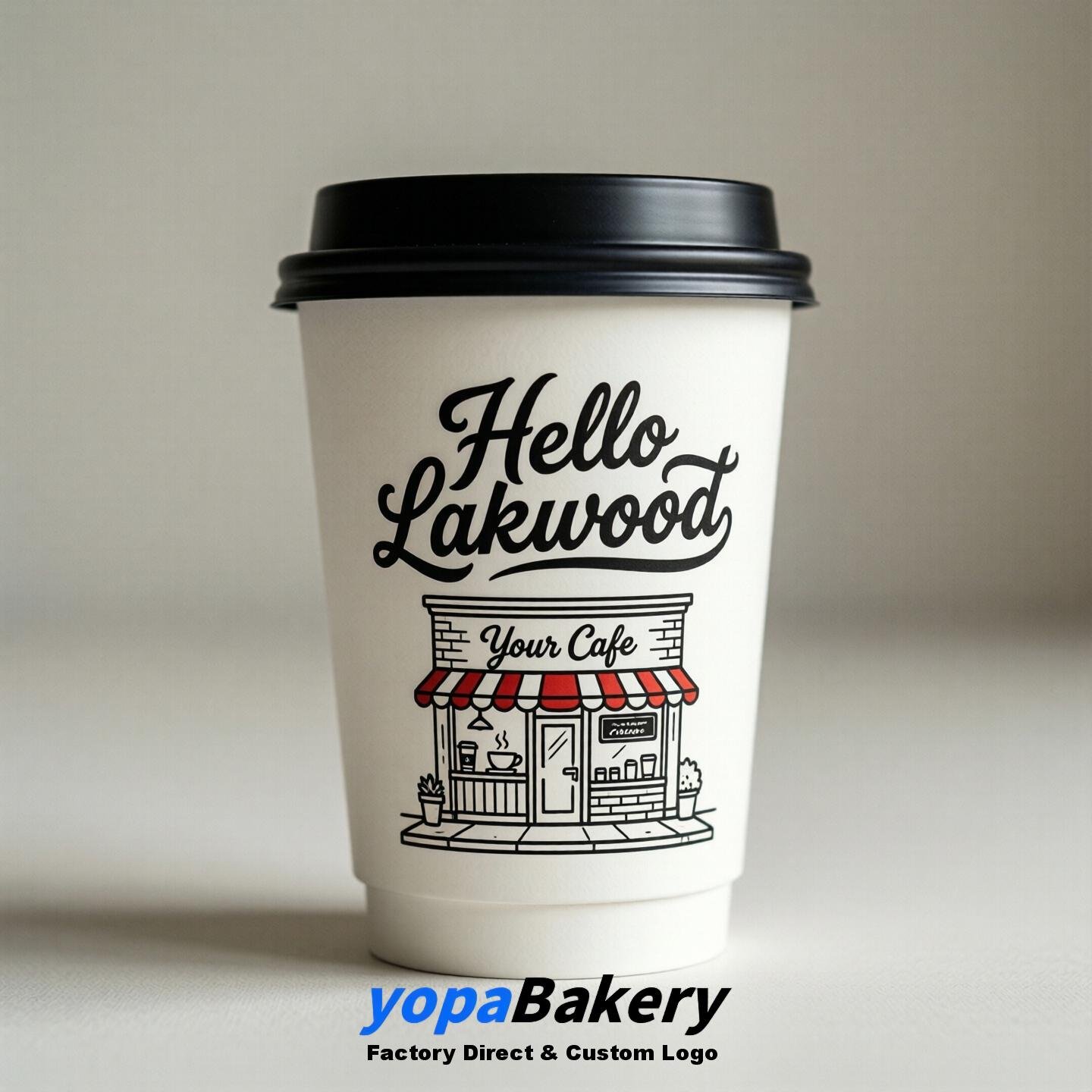 Welcome to Lakewood Printed Paper Coffee Cups | Lakewood Cafe Packaging Designer
