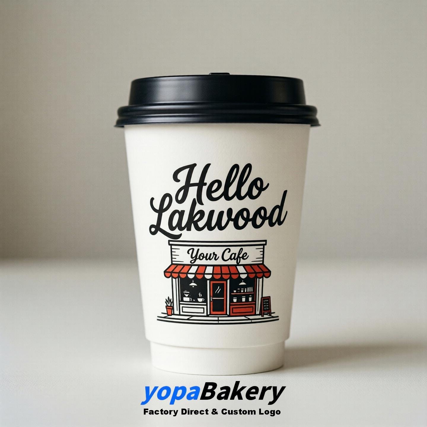 Welcome to Lakewood Printed Paper Coffee Cups | Lakewood Cafe Packaging Designer