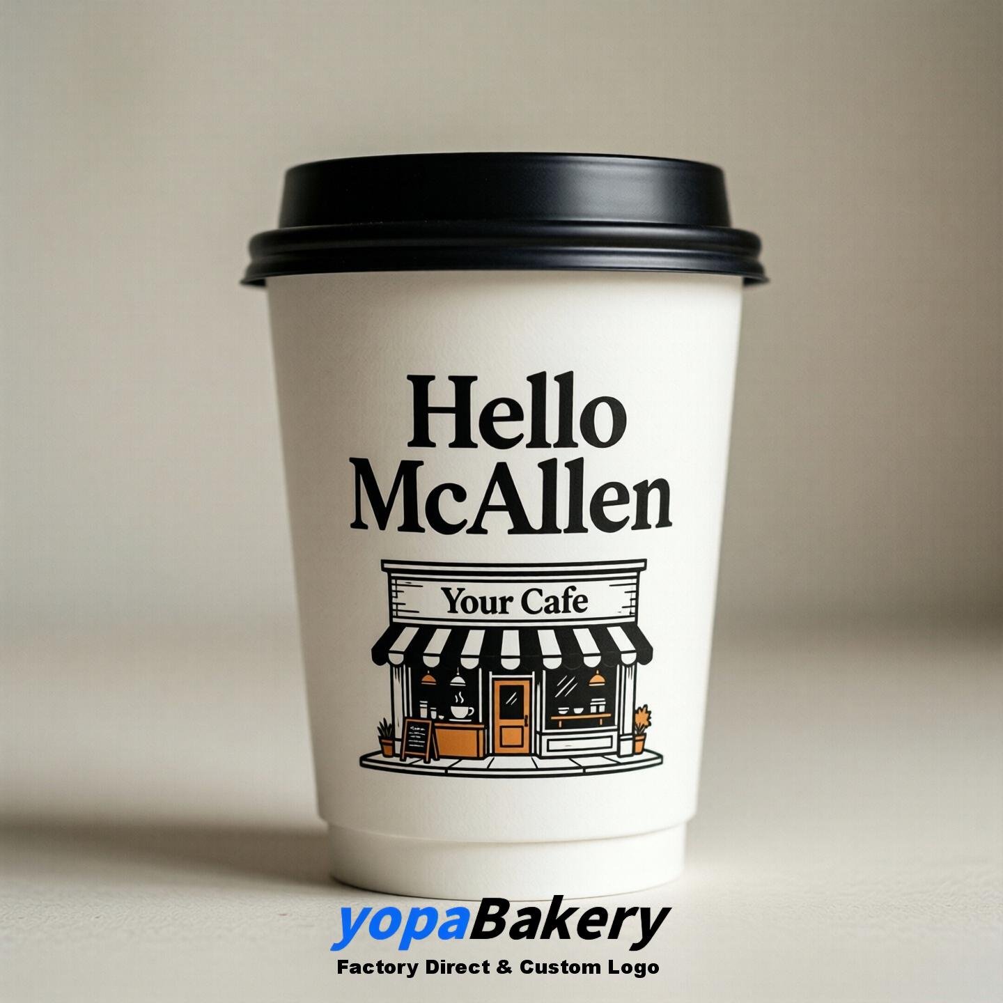 Welcome to McAllen Printed Paper Coffee Cups | McAllen Cafe Packaging Designer