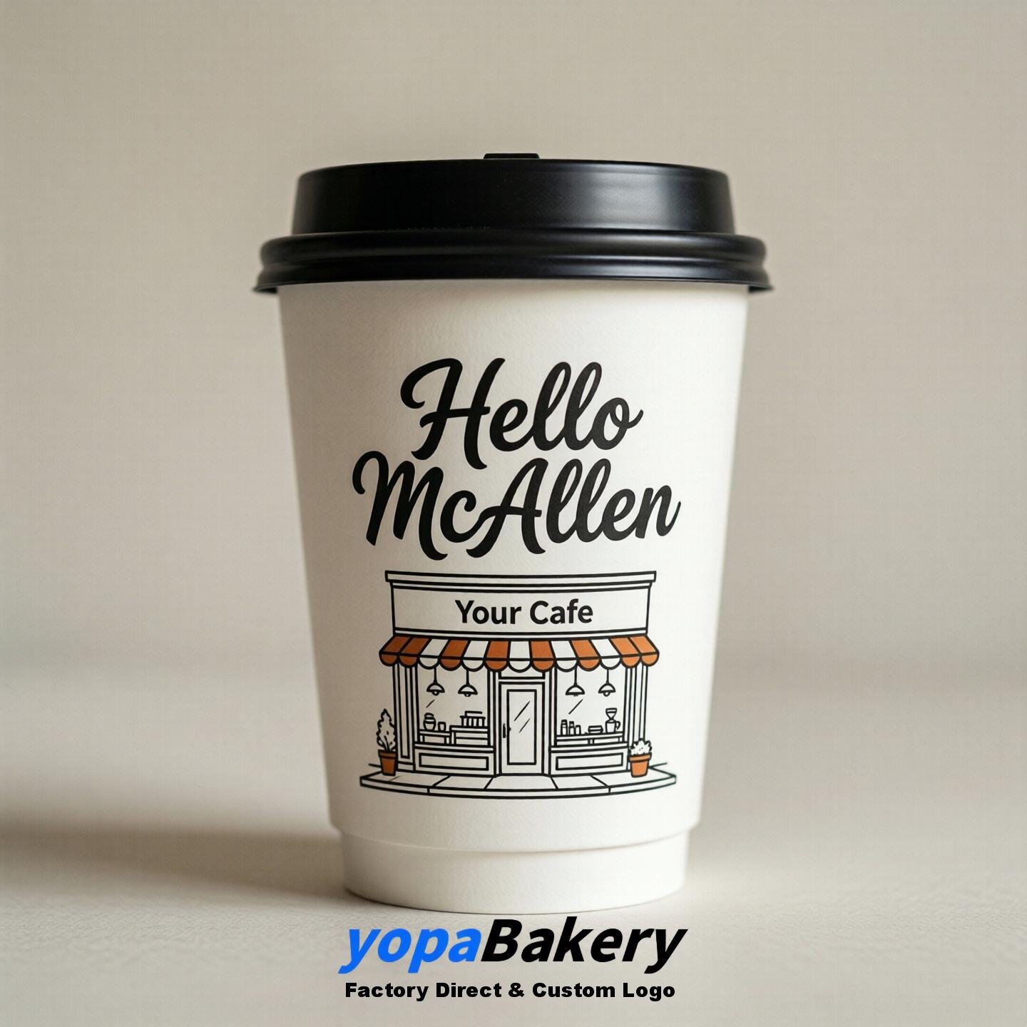 Welcome to McAllen Printed Paper Coffee Cups | McAllen Cafe Packaging Designer