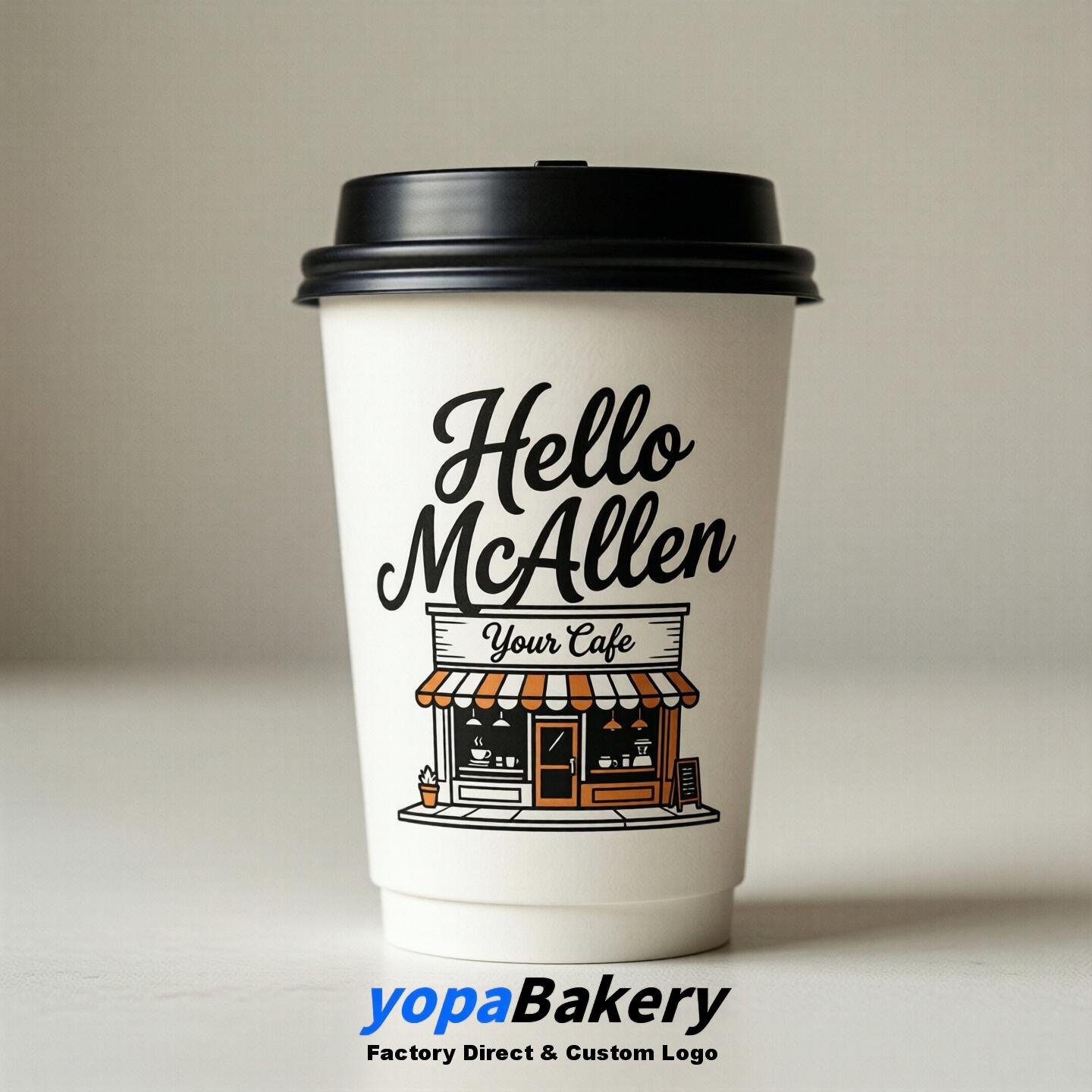 Welcome to McAllen Printed Paper Coffee Cups | McAllen Cafe Packaging Designer