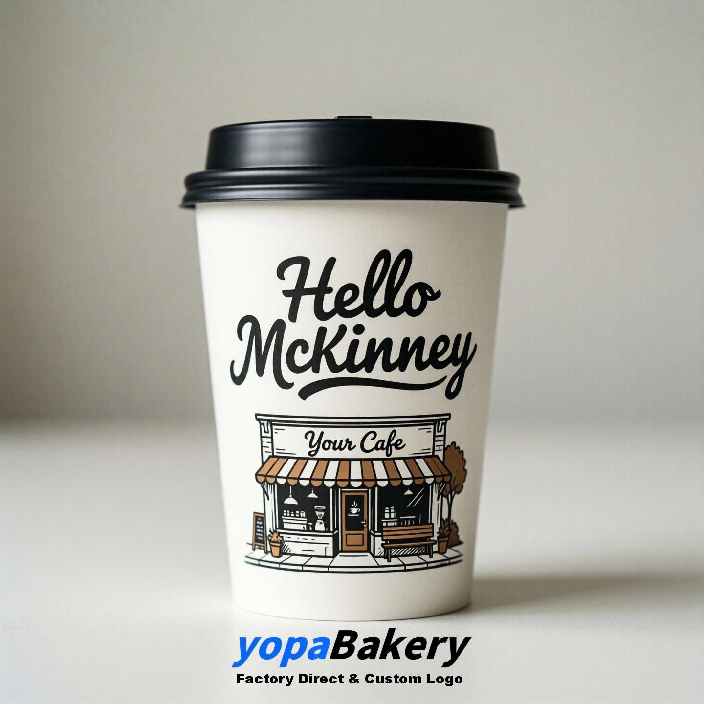 Welcome to McKinney Printed Paper Coffee Cups | McKinney Cafe Packaging Designer