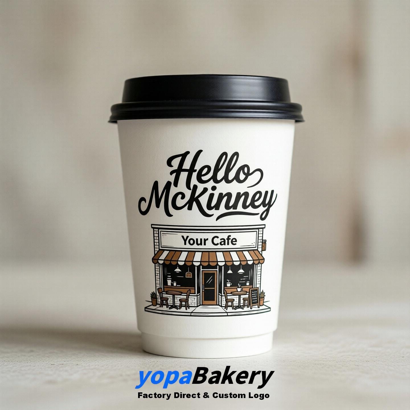 Welcome to McKinney Printed Paper Coffee Cups | McKinney Cafe Packaging Designer