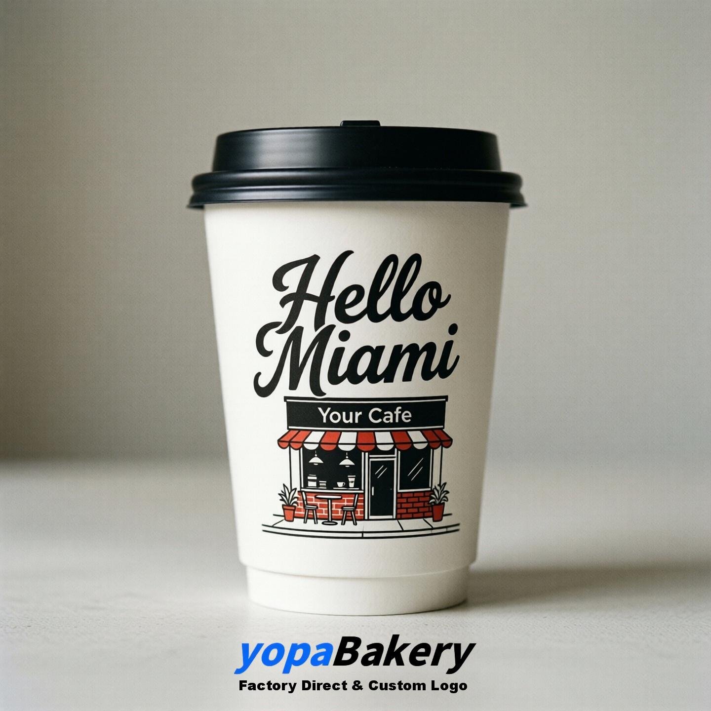 Welcome to Miami Printed Paper Coffee Cups | Miami Coffee Packaging Design Firm