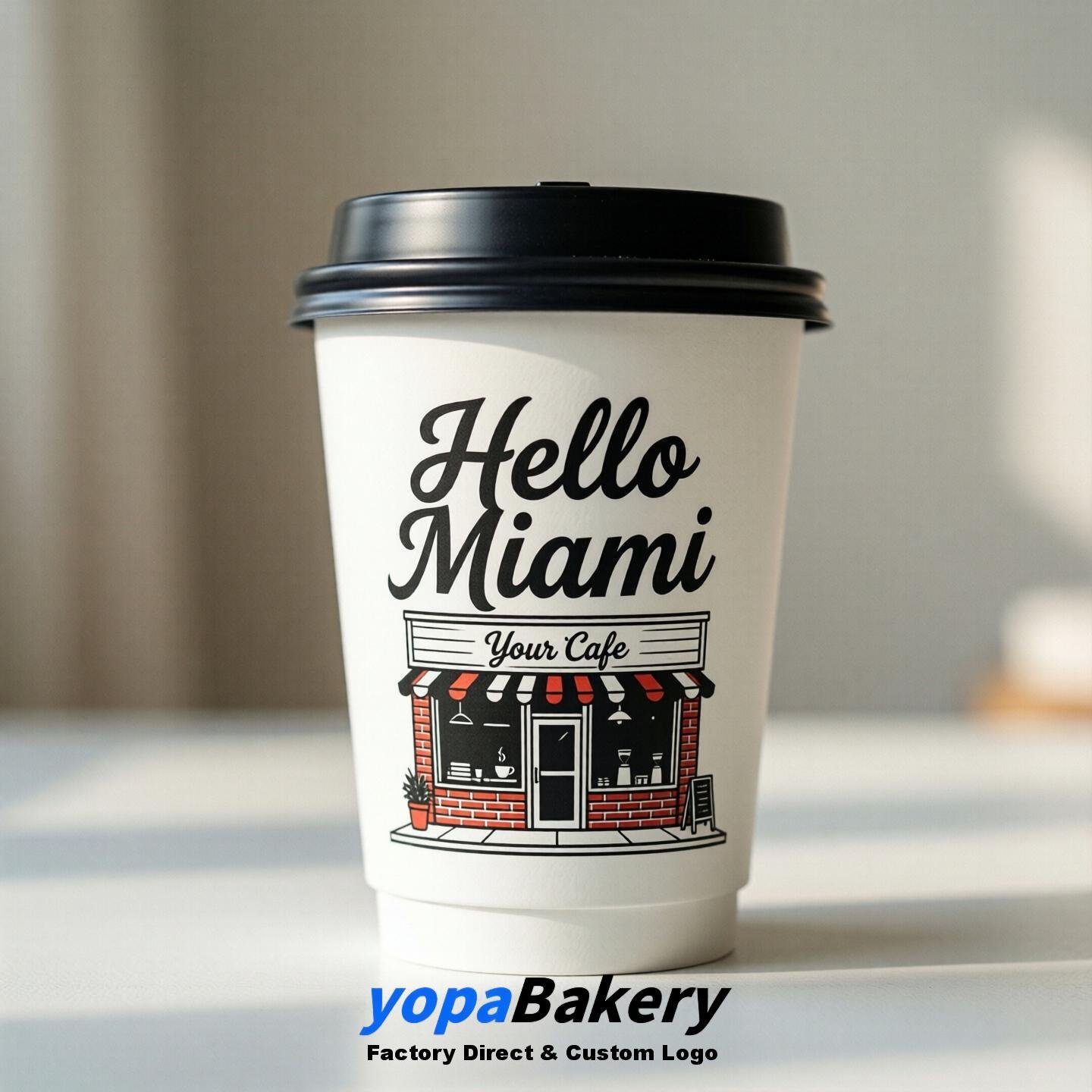 Welcome to Miami Printed Paper Coffee Cups | Miami Coffee Packaging Design Firm