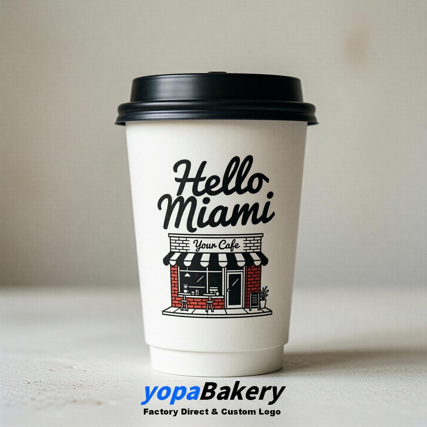 Welcome to Miami Printed Paper Coffee Cups | Miami Coffee Packaging Design Firm
