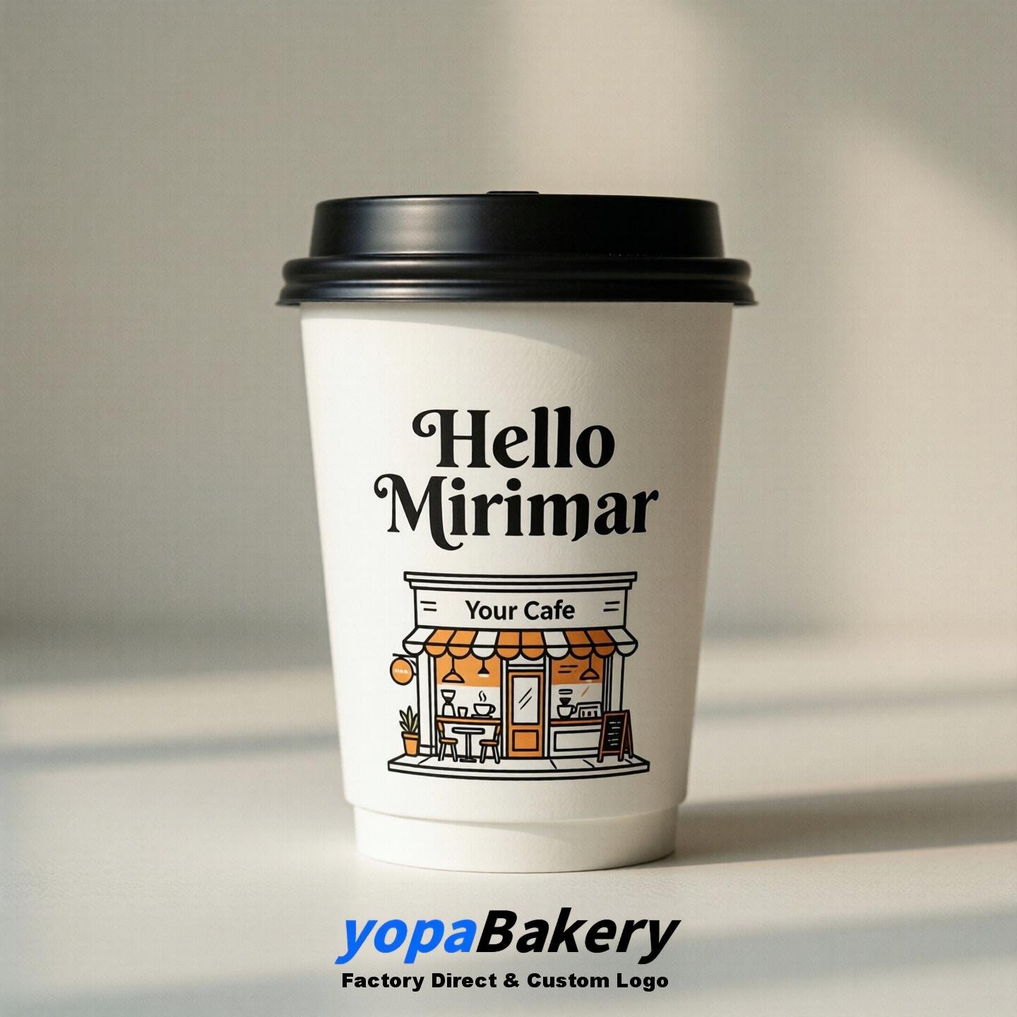 Welcome to Miramar Printed Paper Coffee Cups | Miramar Cafe Packaging Designer