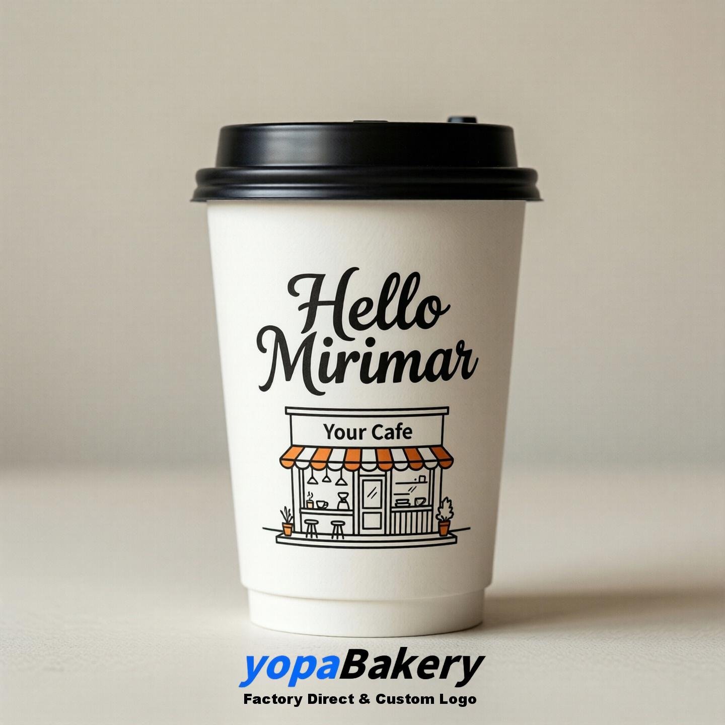 Welcome to Miramar Printed Paper Coffee Cups | Miramar Cafe Packaging Designer