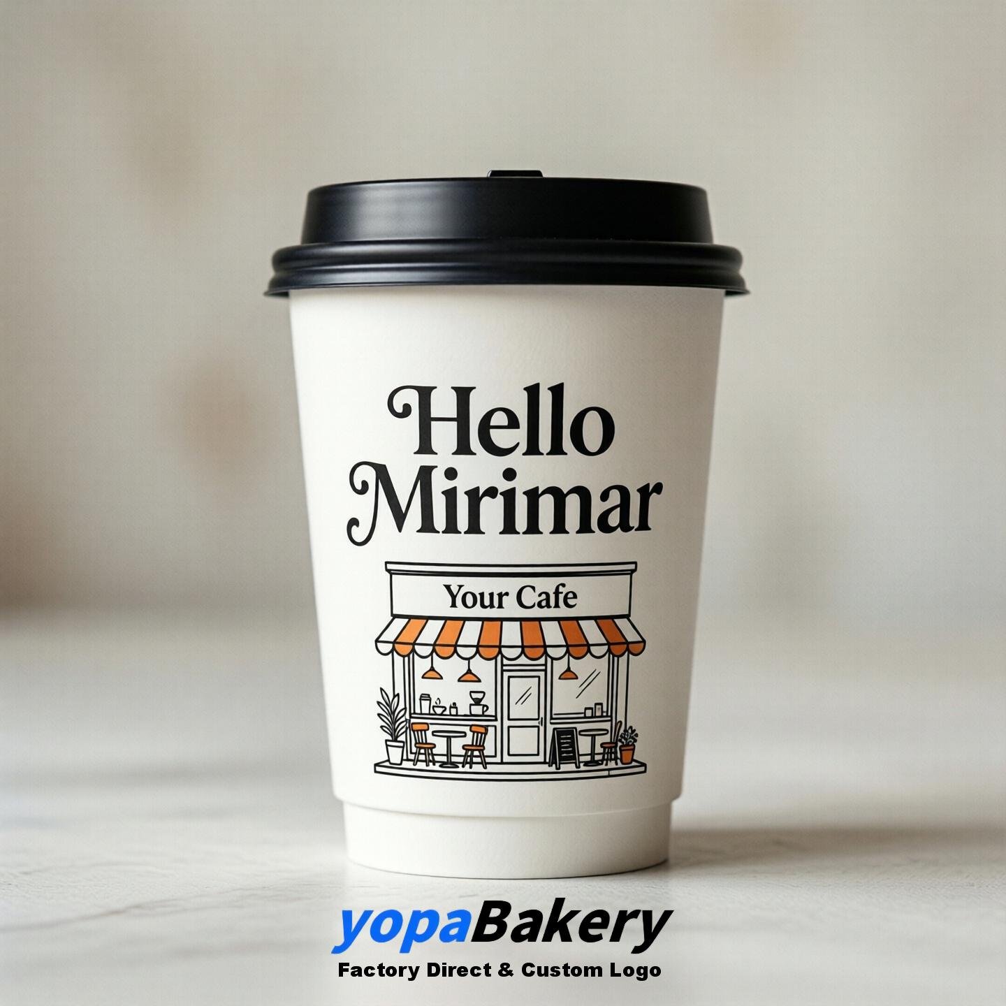 Welcome to Miramar Printed Paper Coffee Cups | Miramar Cafe Packaging Designer
