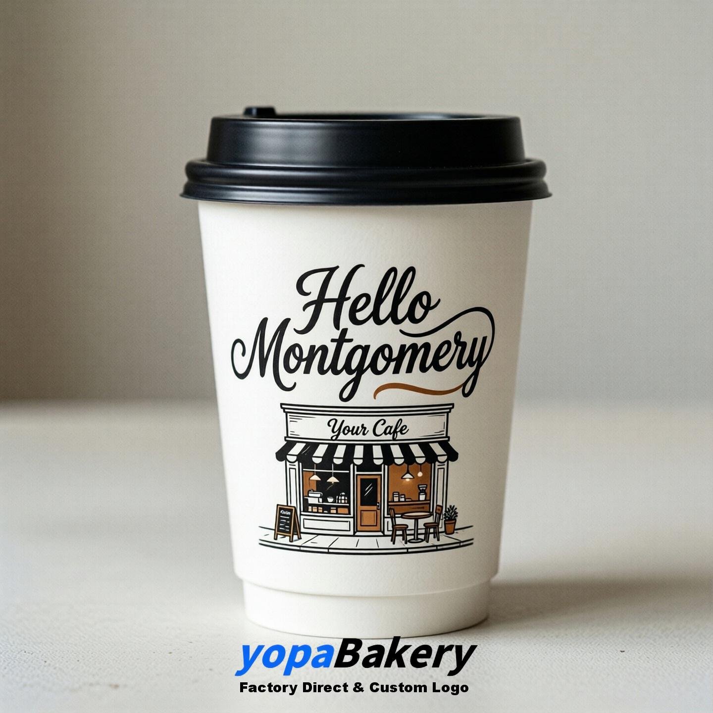 Welcome to Montgomery Printed Paper Coffee Cups | Montgomery Cafe Packaging Designer