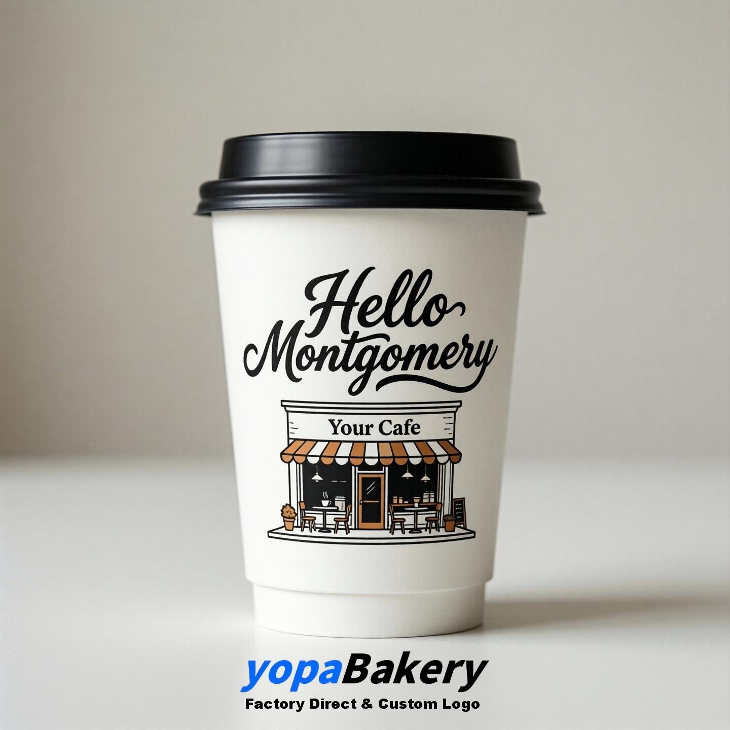 Welcome to Montgomery Printed Paper Coffee Cups | Montgomery Cafe Packaging Designer