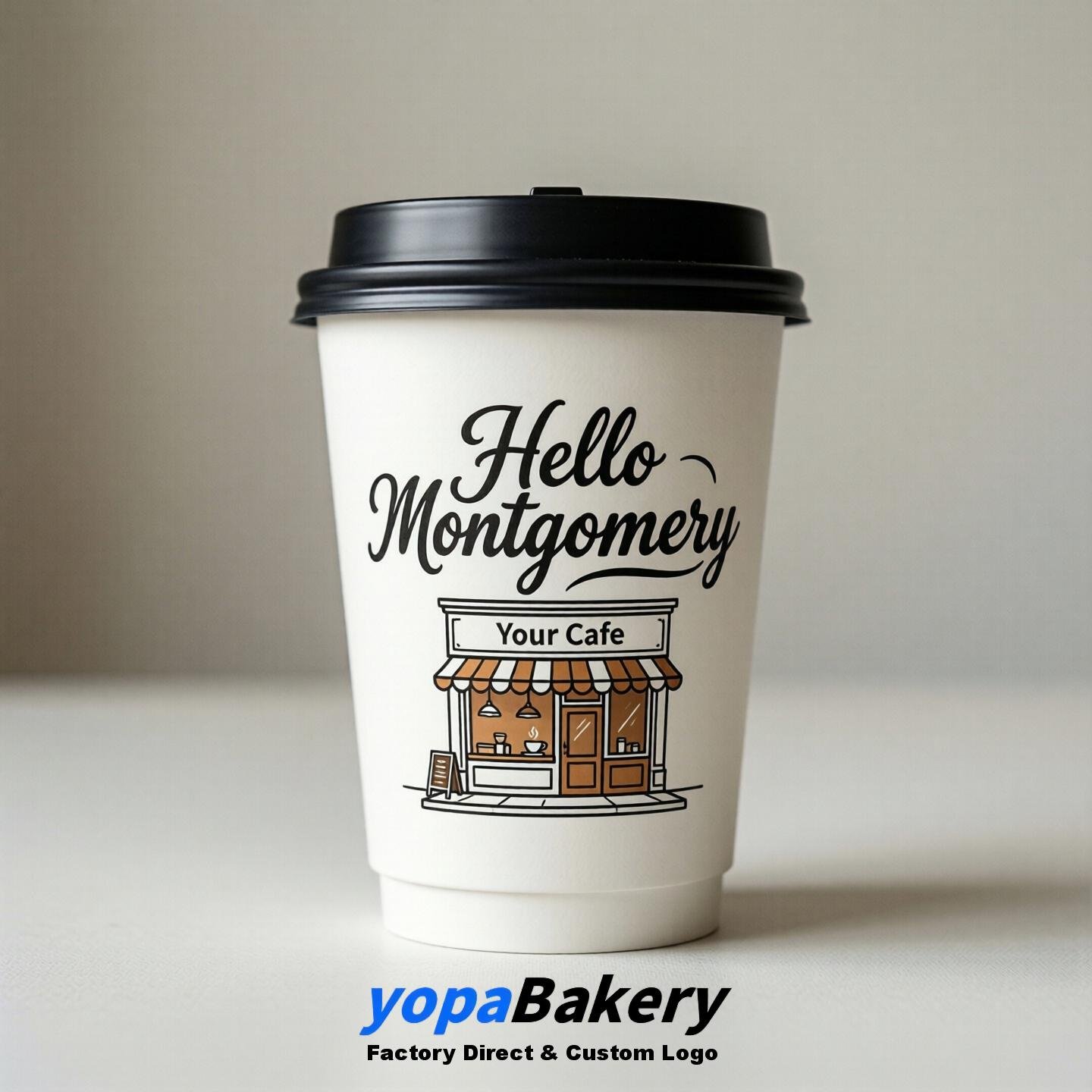 Welcome to Montgomery Printed Paper Coffee Cups | Montgomery Cafe Packaging Designer