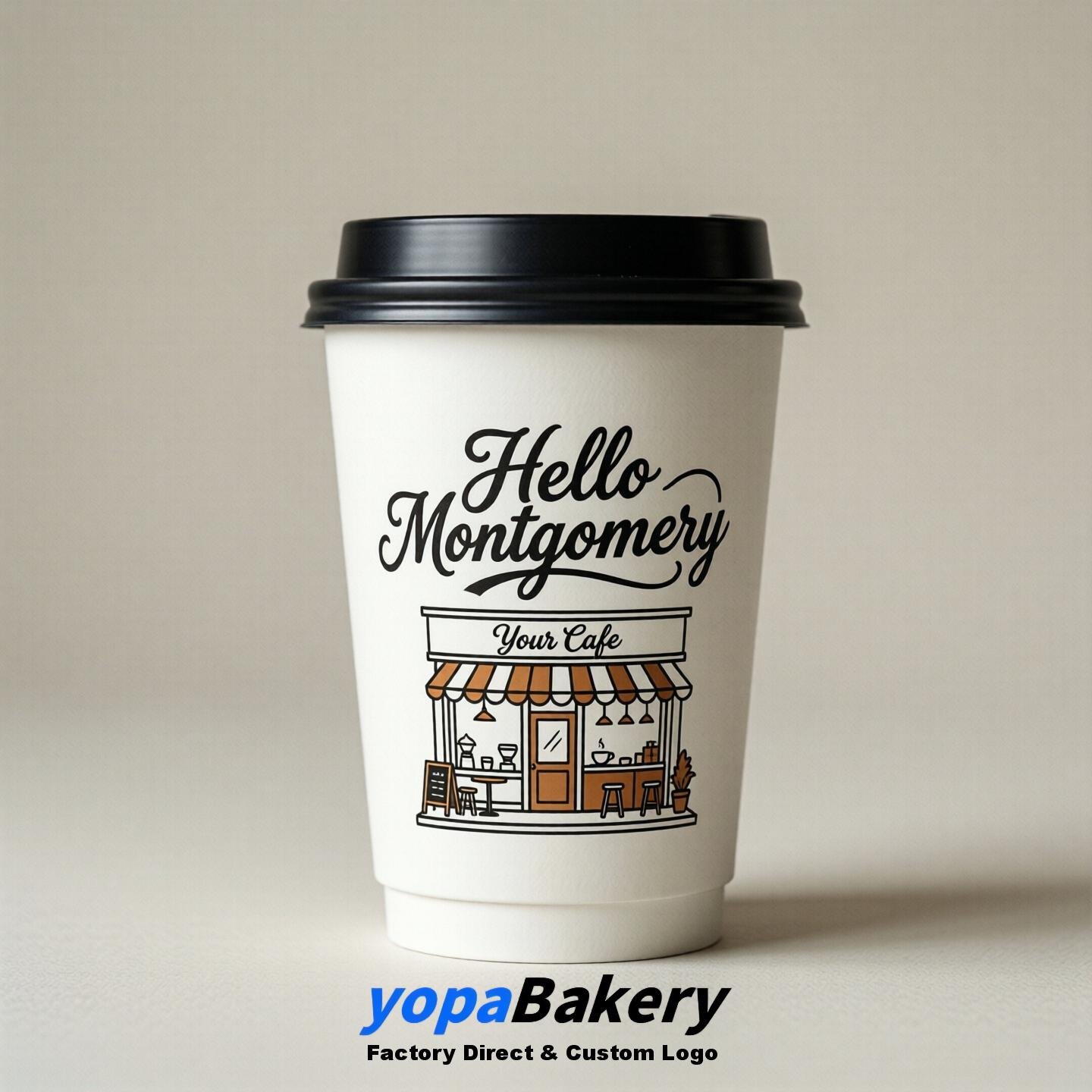 Welcome to Montgomery Printed Paper Coffee Cups | Montgomery Cafe Packaging Designer