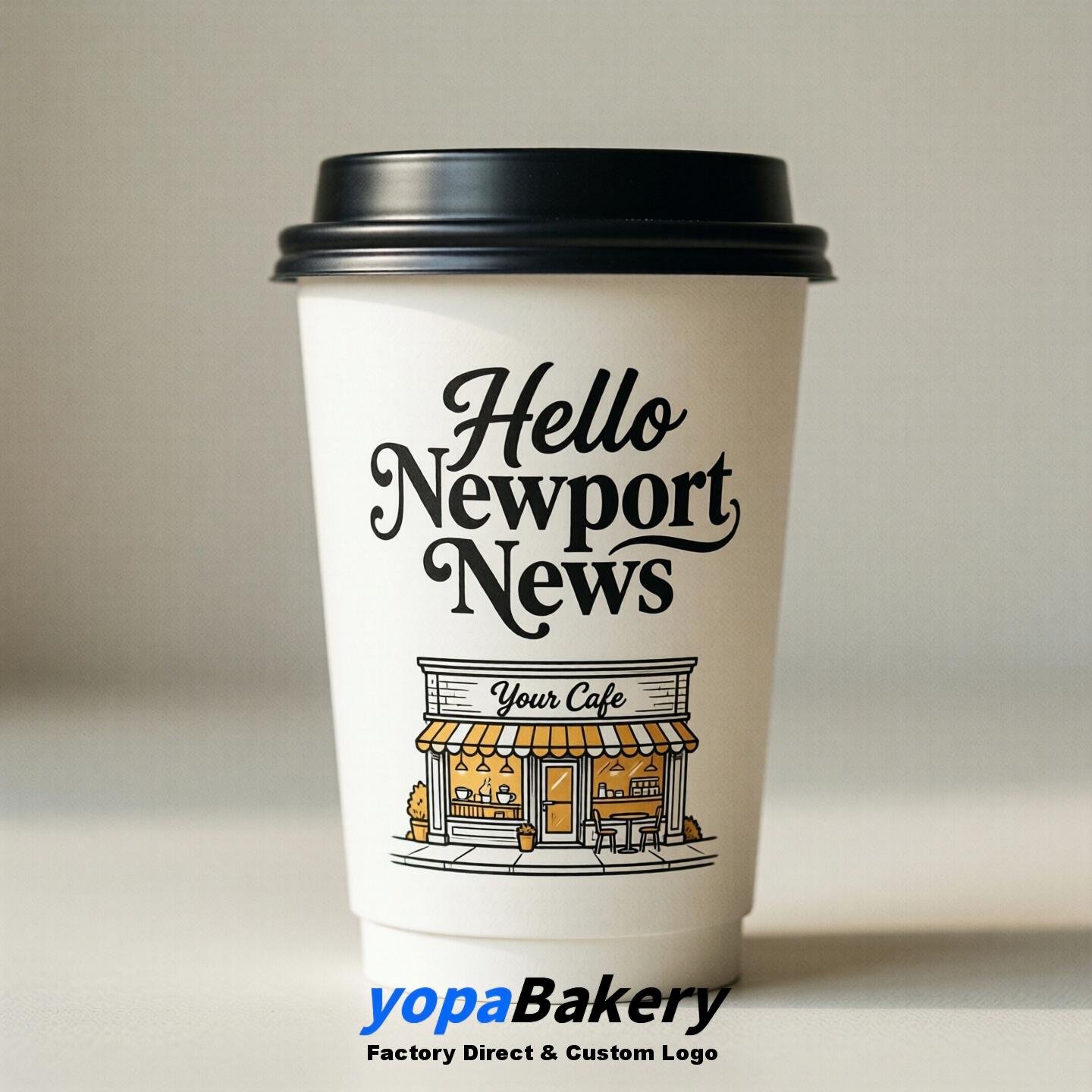 Welcome to Newport News Printed Paper Coffee Cups | Newport News Cafe Packaging Designer