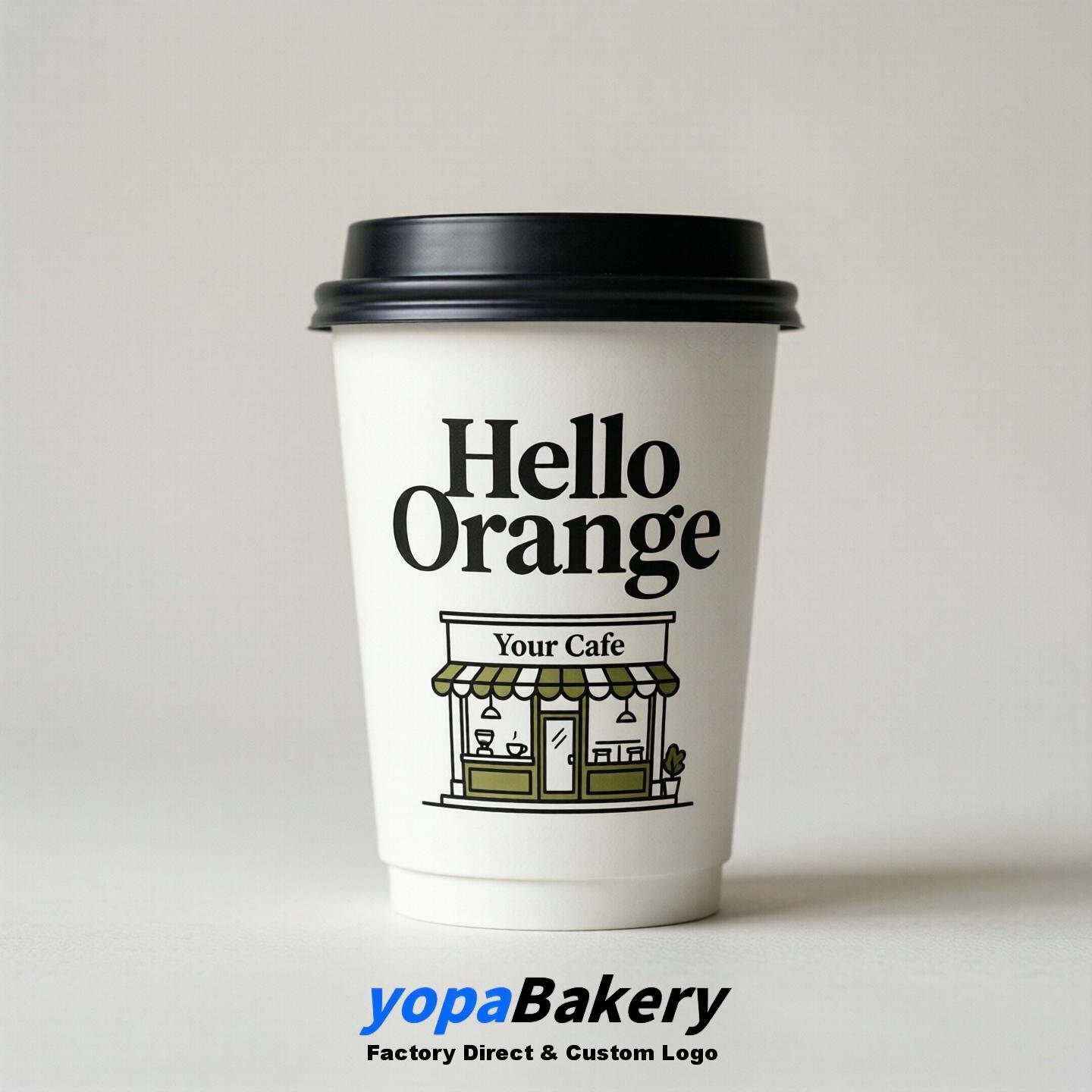 Welcome to Orange Printed Paper Coffee Cups | Orange Cafe Packaging Designer