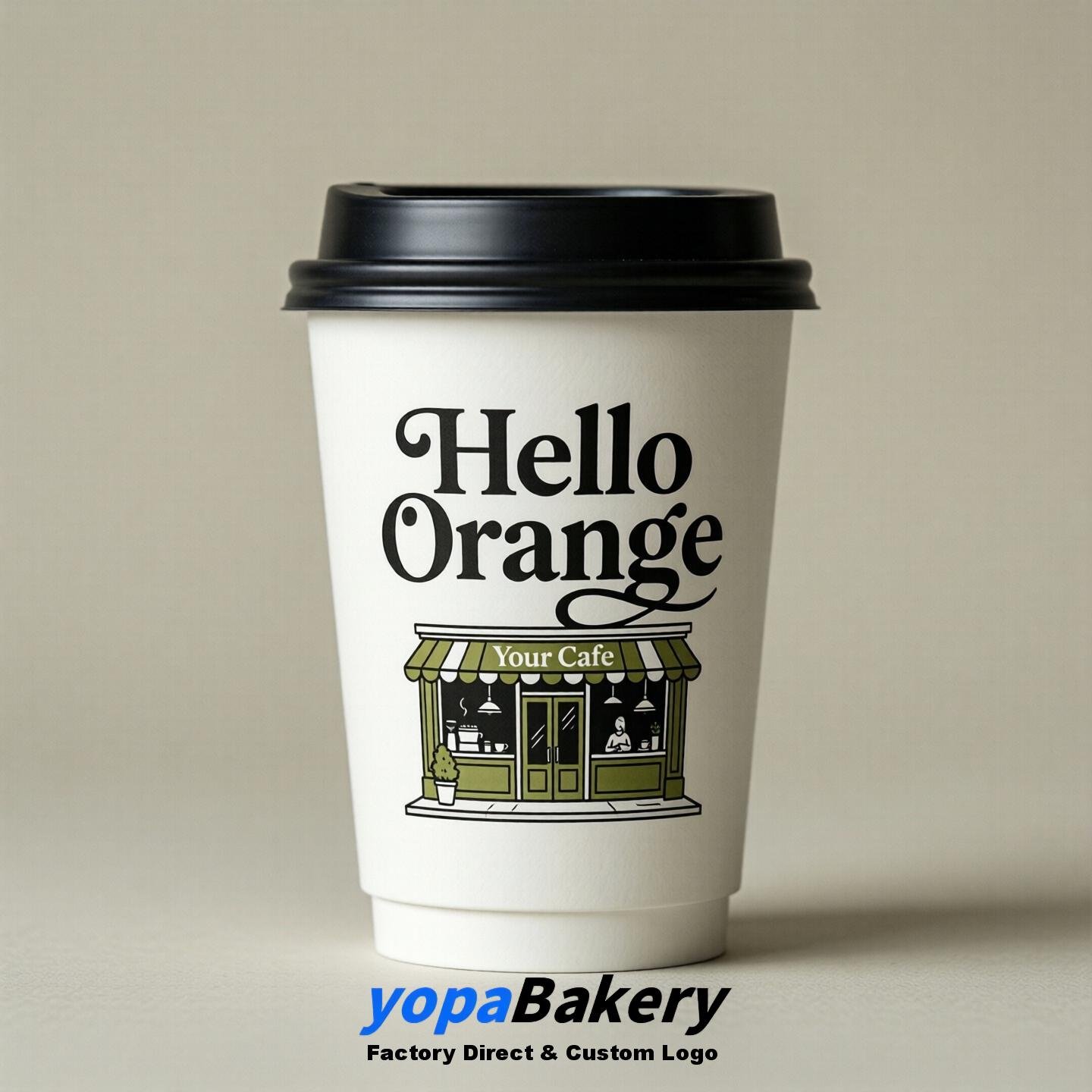 Welcome to Orange Printed Paper Coffee Cups | Orange Cafe Packaging Designer