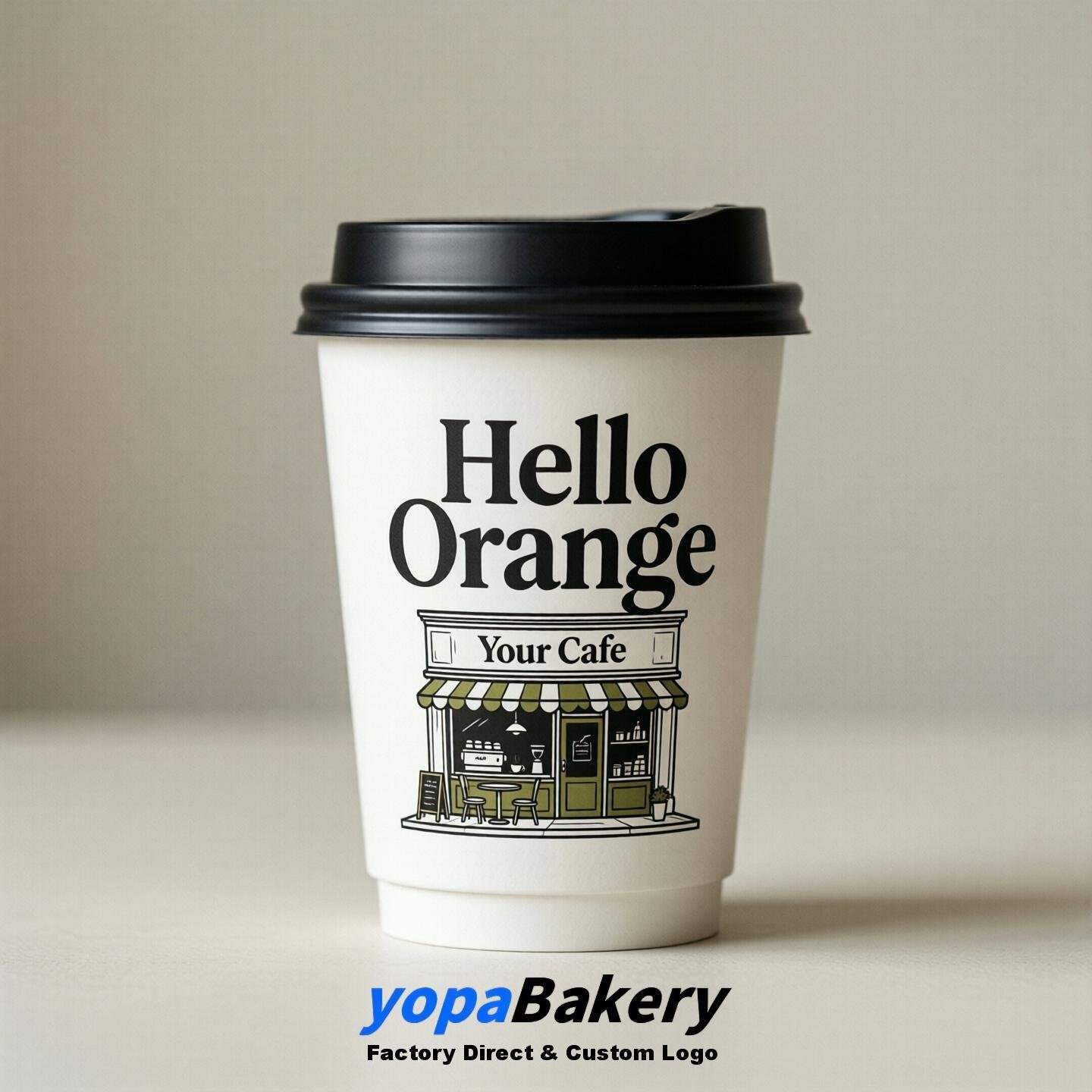 Welcome to Orange Printed Paper Coffee Cups | Orange Cafe Packaging Designer