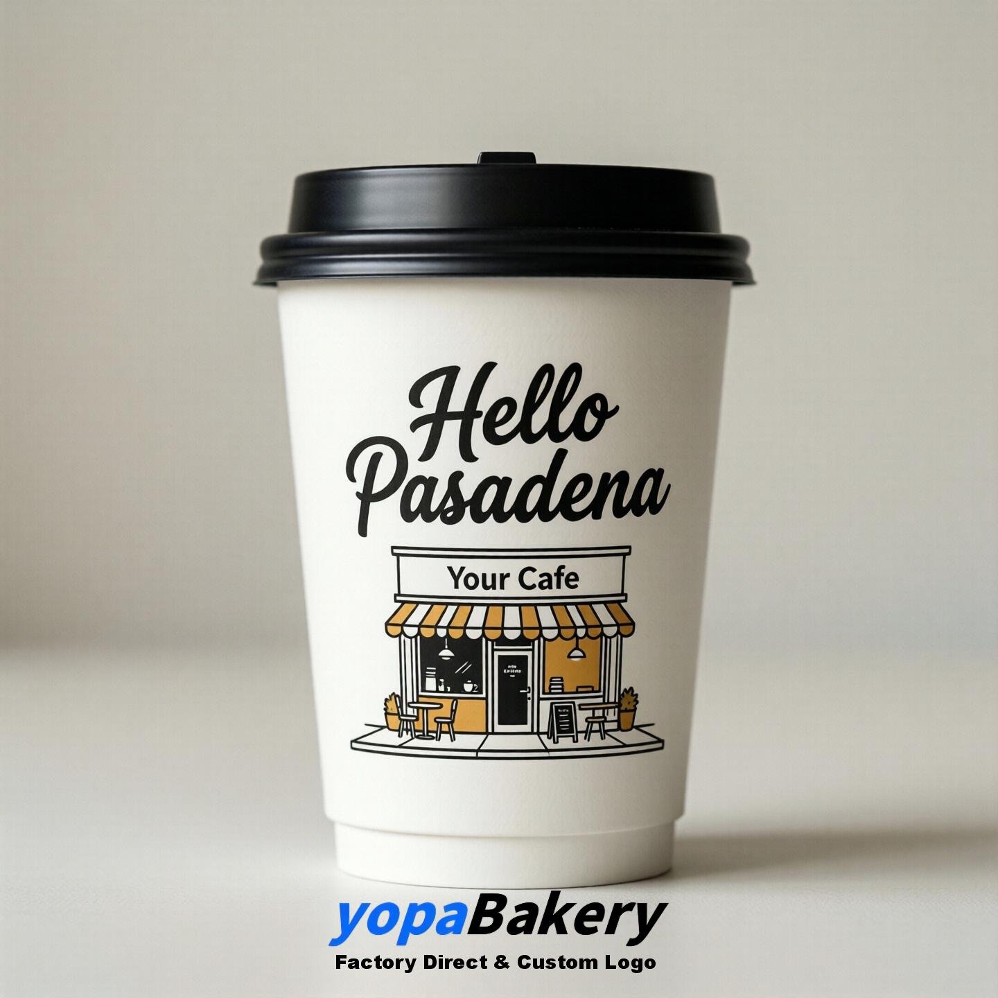Welcome to Pasadena Printed Paper Coffee Cups | Pasadena Cafe Packaging Designer Welcome to Pasadena Printed Paper Coffee Cups | Pasadena Cafe Packaging Designer