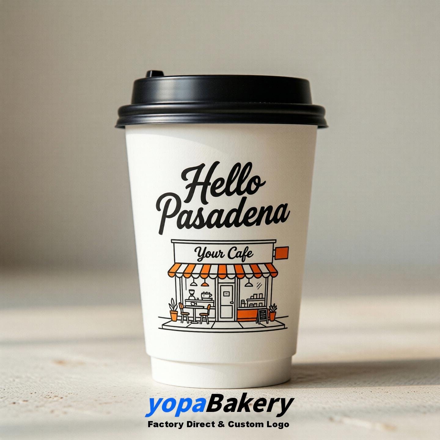 Welcome to Pasadena Printed Paper Coffee Cups | Pasadena Cafe Packaging Designer