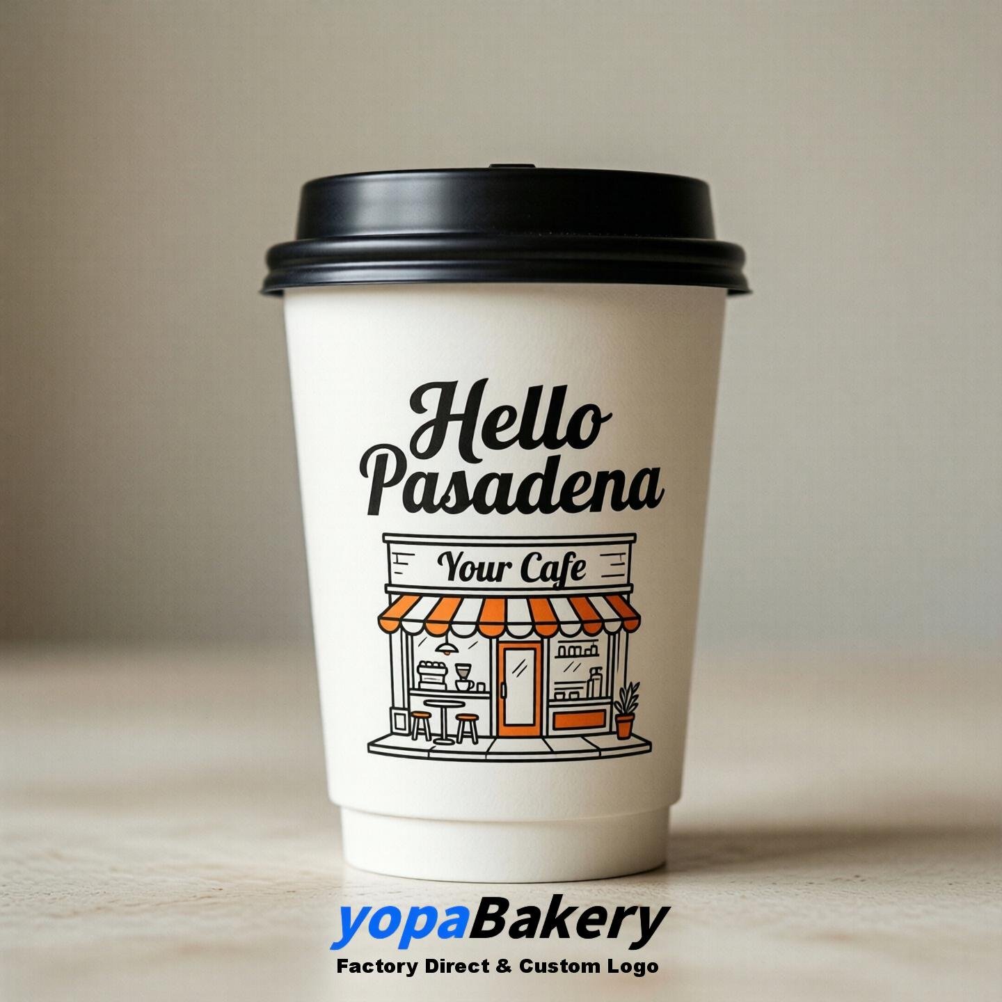Welcome to Pasadena Printed Paper Coffee Cups | Pasadena Cafe Packaging Designer