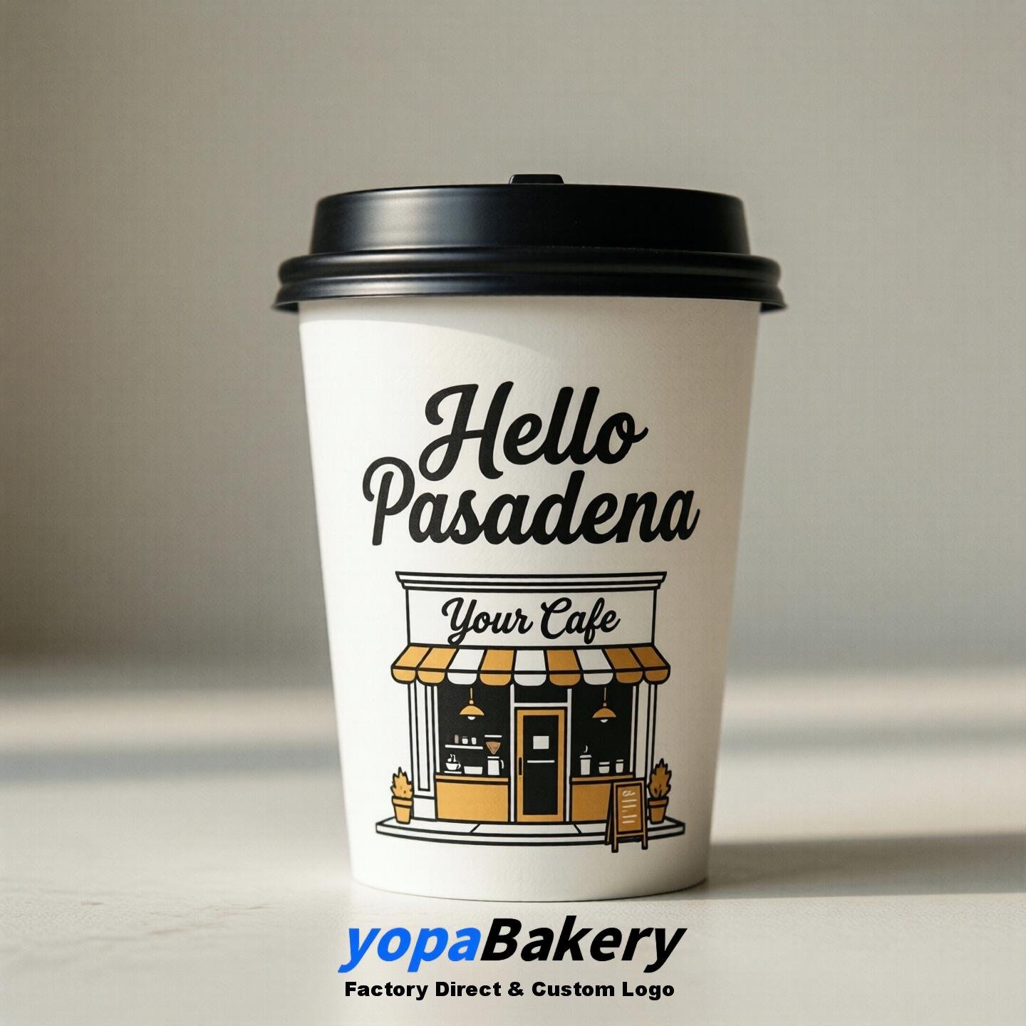 Welcome to Pasadena Printed Paper Coffee Cups | Pasadena Cafe Packaging Designer