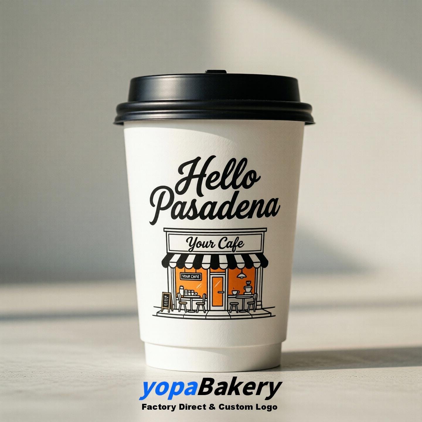 Welcome to Pasadena Printed Paper Coffee Cups | Pasadena Cafe Packaging Designer