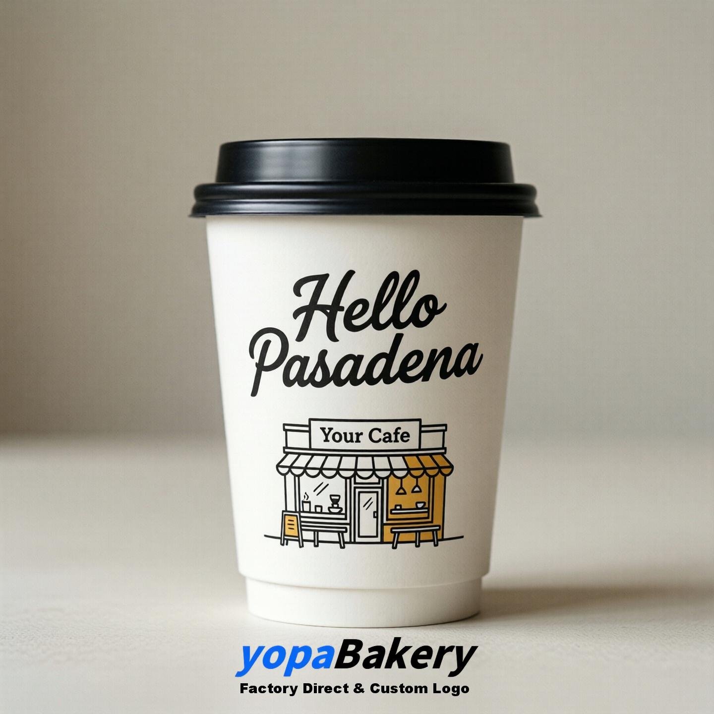 Welcome to Pasadena Printed Paper Coffee Cups | Pasadena Cafe Packaging Designer
