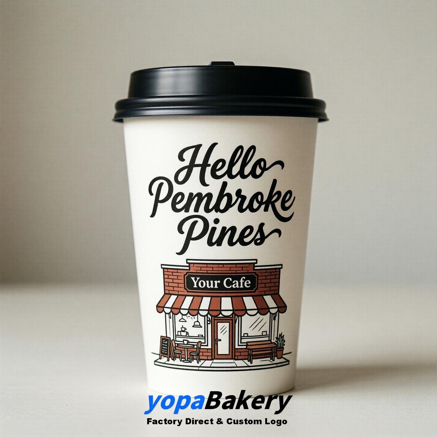 Welcome to Pembroke Pines Printed Paper Coffee Cups | Pembroke Pines Cafe Packaging Designer