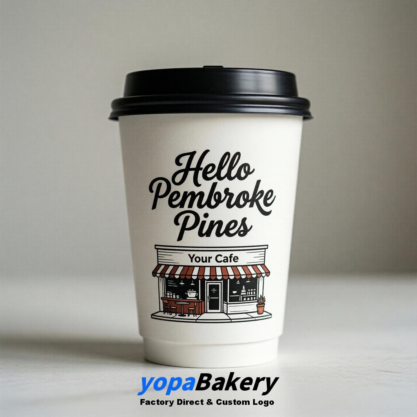 Welcome to Pembroke Pines Printed Paper Coffee Cups | Pembroke Pines Cafe Packaging Designer