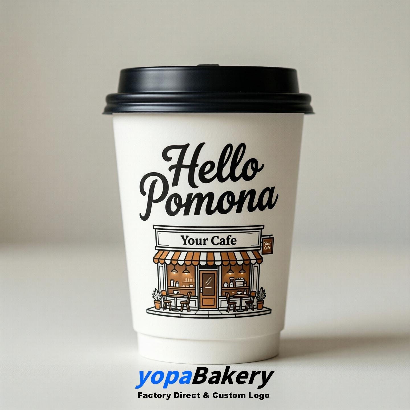 Welcome to Pomona Printed Paper Coffee Cups | Pomona Cafe Packaging Designer
