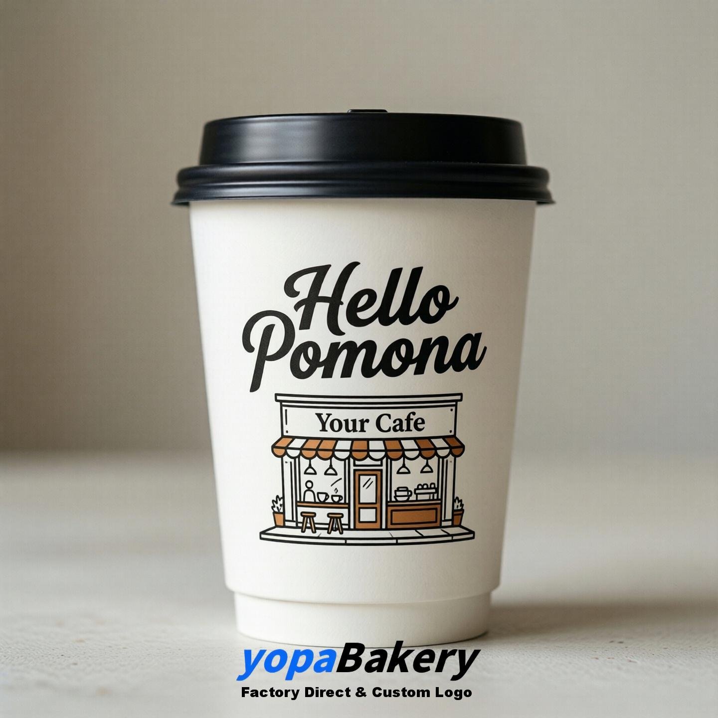 Welcome to Pomona Printed Paper Coffee Cups | Pomona Cafe Packaging Designer
